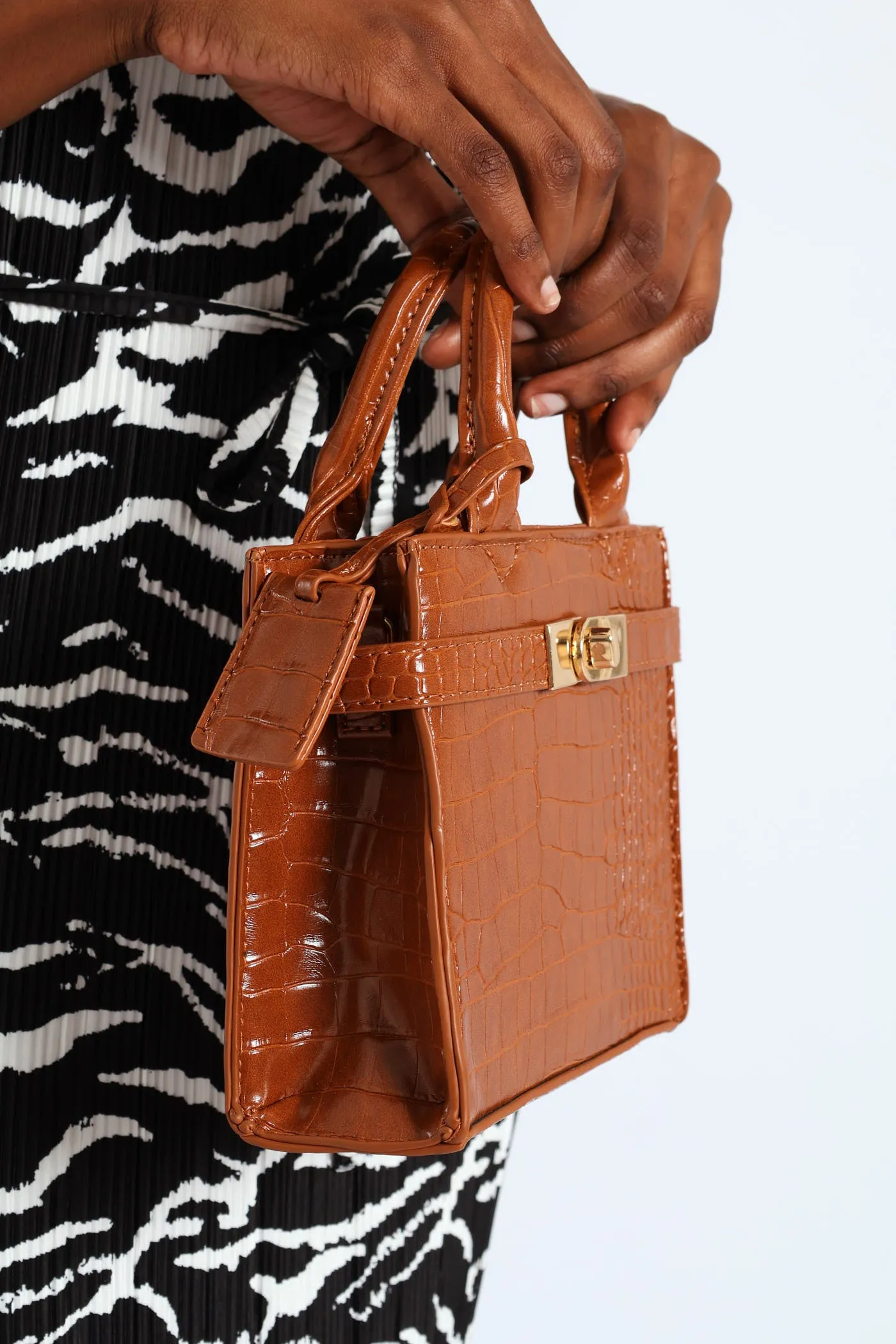 Updated Lock Charm Tote Bag - Tan sold by Edgars product image thumbnail 5