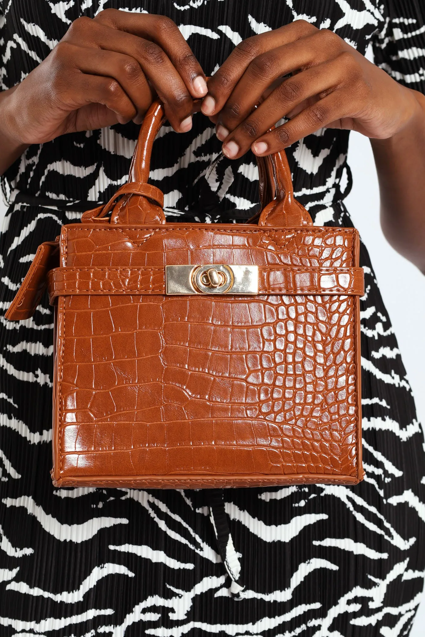 Updated Lock Charm Tote Bag - Tan sold by Edgars product image thumbnail 2