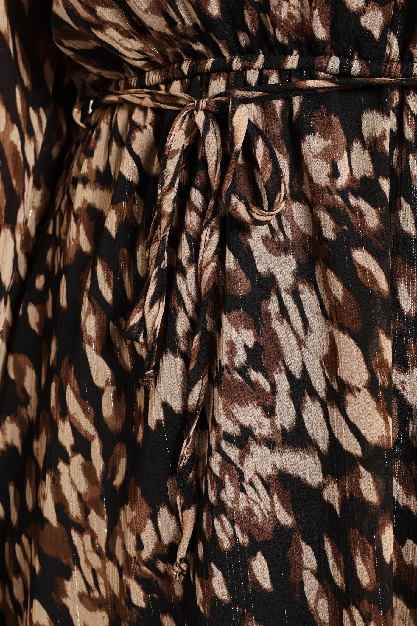 Button Through Tiered Monochrome Floral Tea Dress - Black sold by Edgars product image thumbnail 5