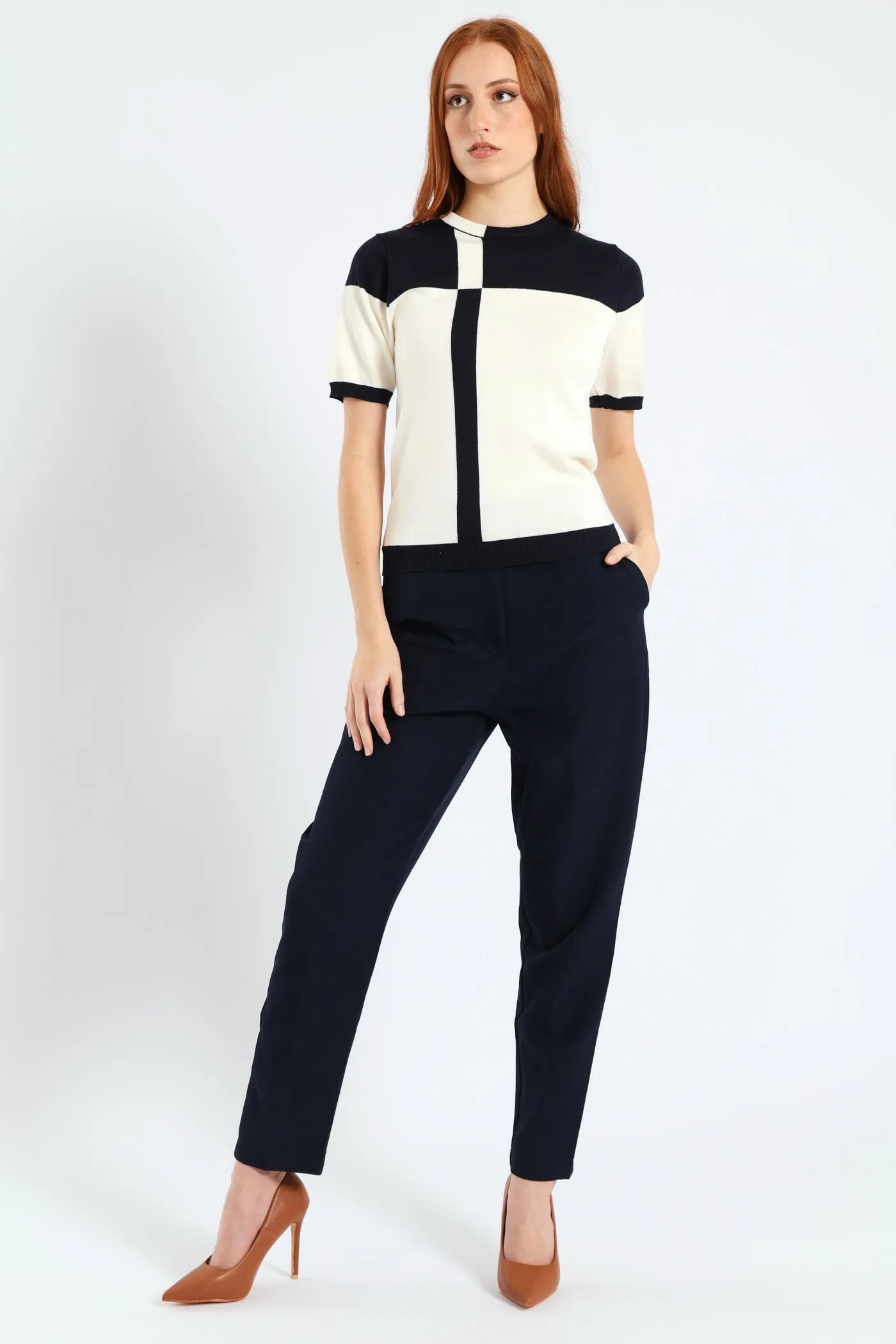 Short Sleeve Monochrome Pullover - Cream sold by Edgars product image thumbnail 2