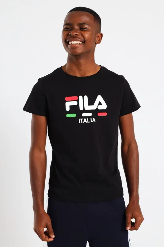 Boys Alberto T-shirt - Black made by Fila