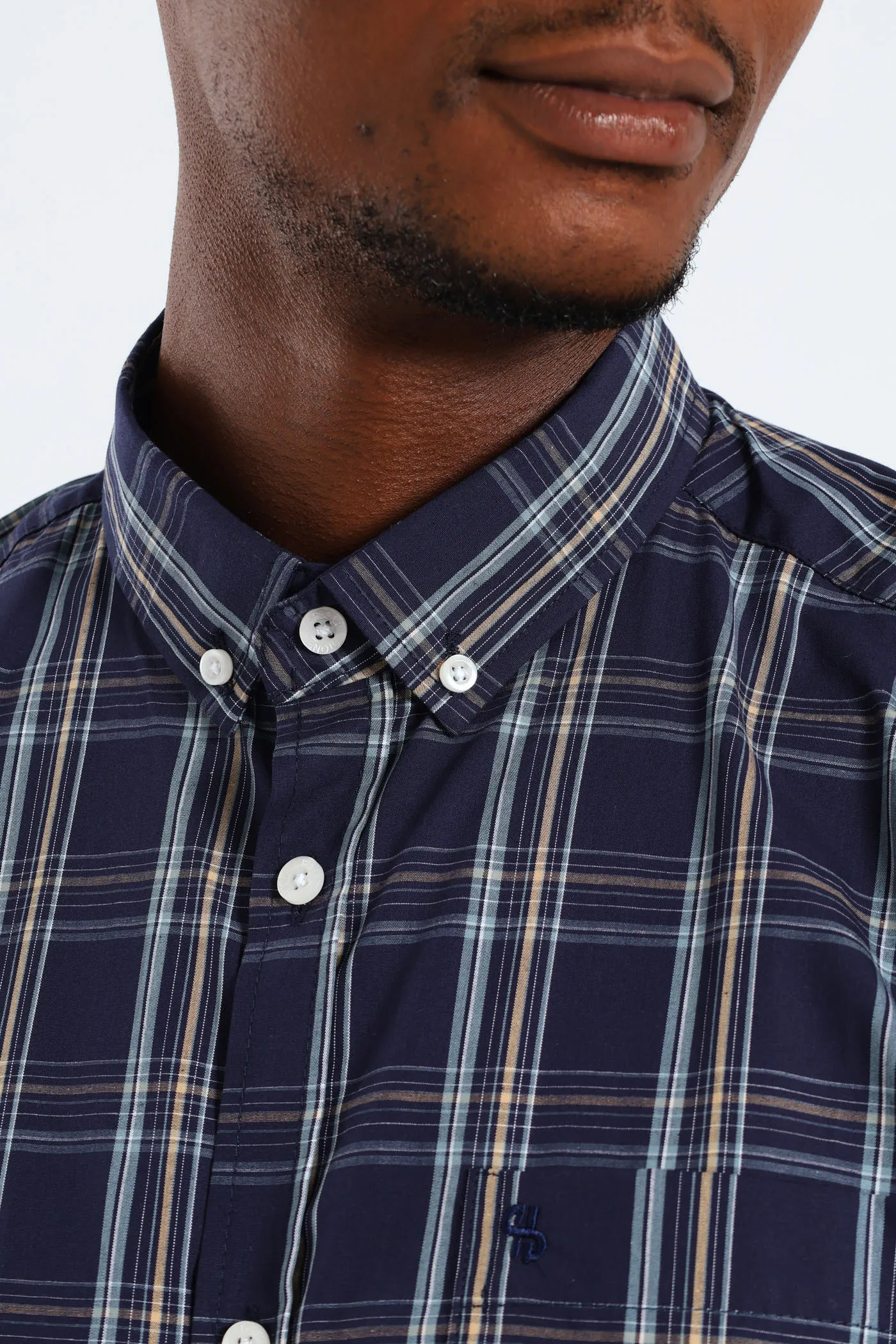 Check Button Down Shirt - Navy sold by Edgars product image thumbnail 5