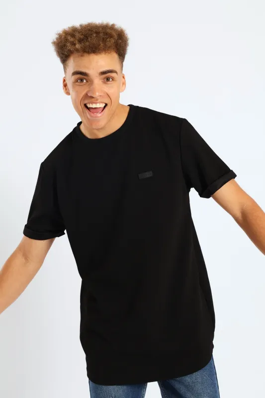 Short Sleeve Texture T-Shirt - Black sold by Edgars