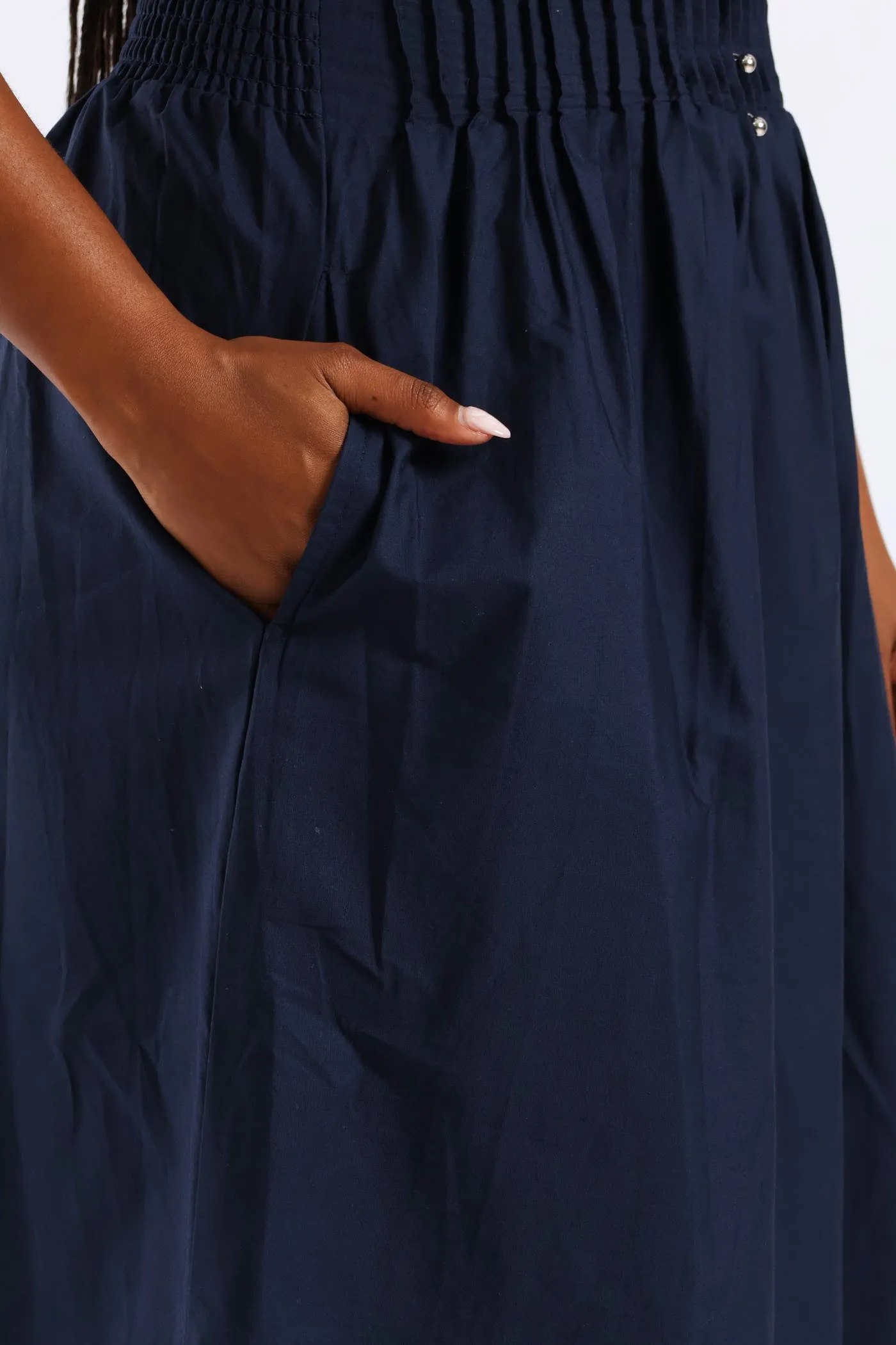 Pintuck Waist Boat Neck Fit & Flare Midaxi Dresses - Navy sold by Edgars product image thumbnail 3