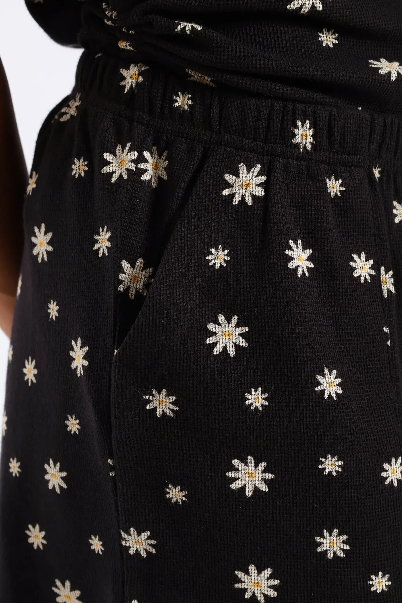 Flowers Waffle Knit Short - Black sold by Edgars product image thumbnail 5