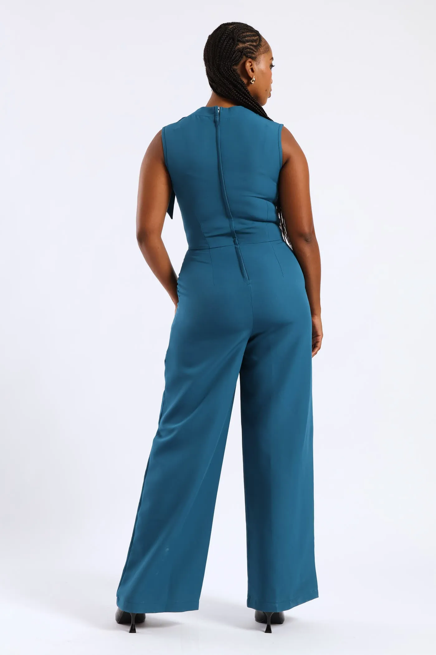 Tie Neck Jumpsuit - Teal sold by Edgars product image thumbnail 5