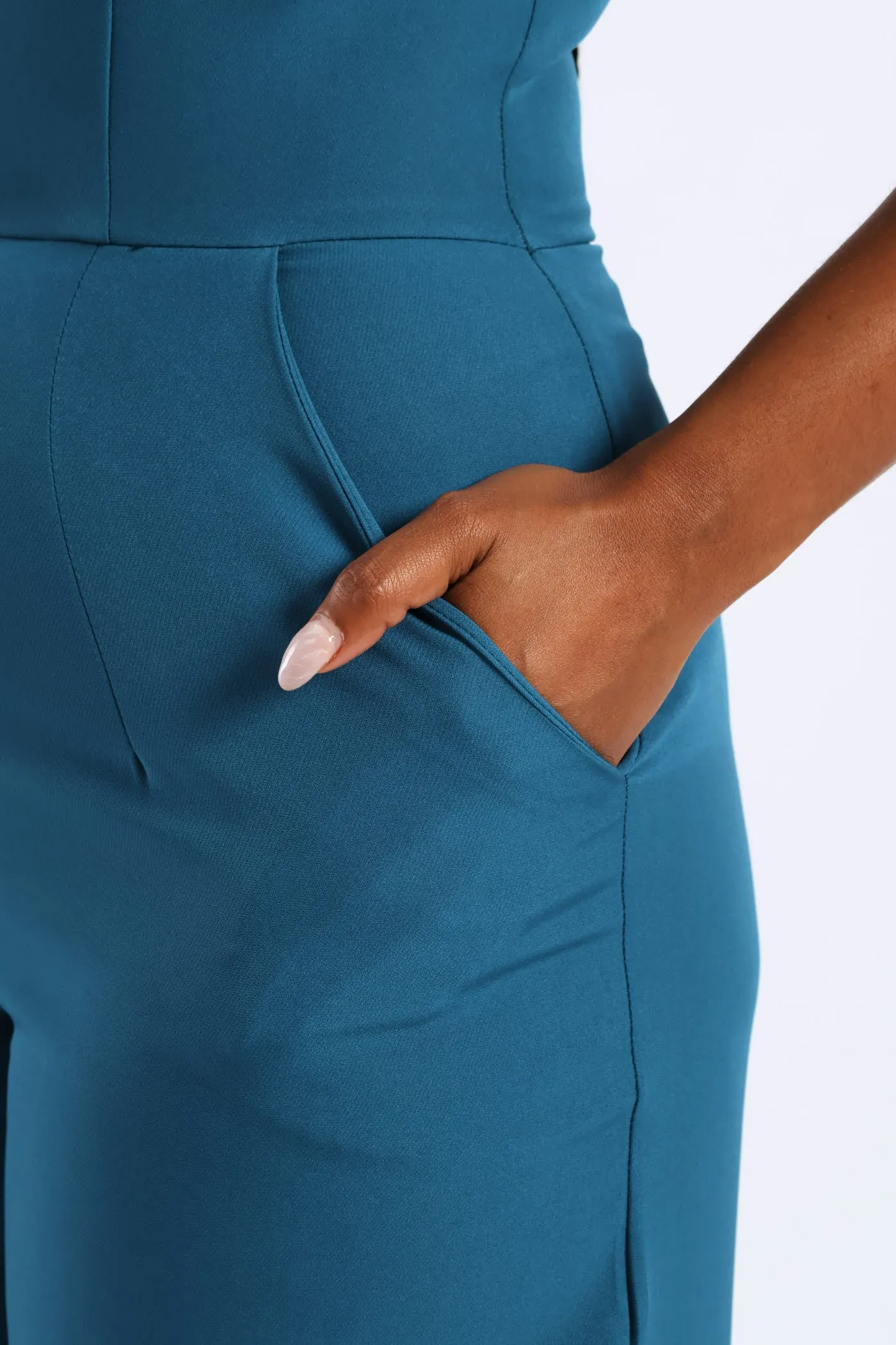 Tie Neck Jumpsuit - Teal sold by Edgars product image thumbnail 3