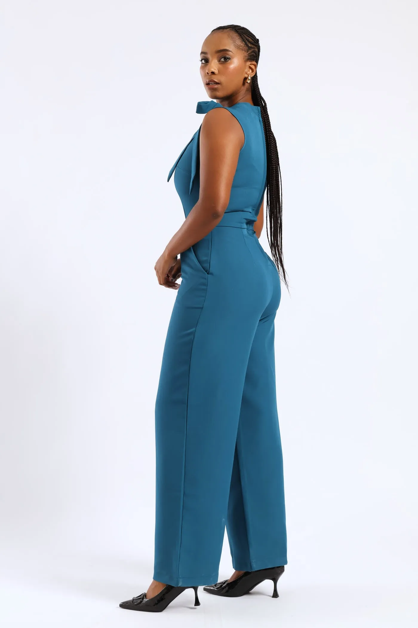 Tie Neck Jumpsuit - Teal sold by Edgars product image thumbnail 4