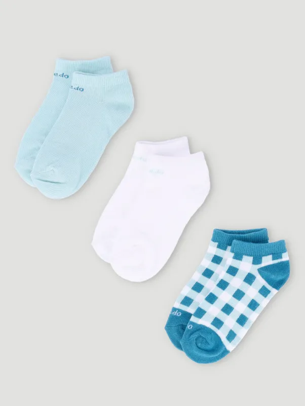 Keedo 3 Pack Gingham Cotton Socks - Multi sold by Edgars