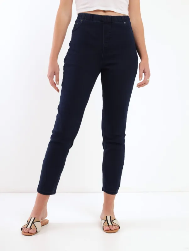 Ladies Scuplt Jegging - Indigo sold by Edgars 