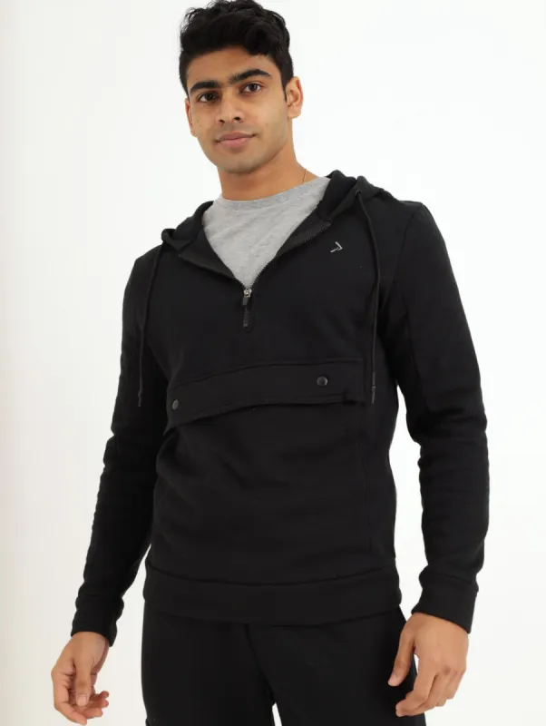 Men's Flap Pocket Hoody - Black sold by Edgars 