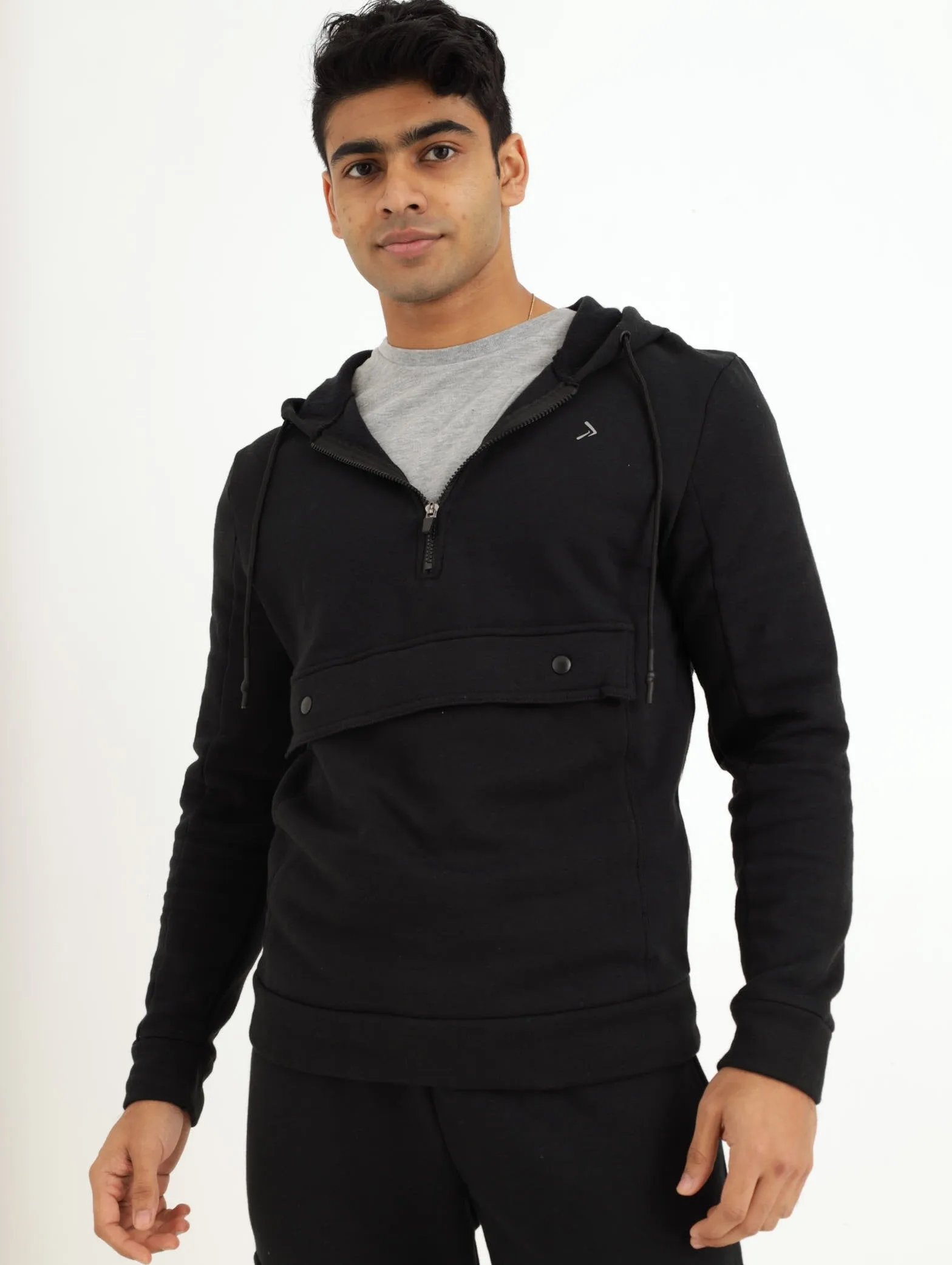 Men's Flap Pocket Hoody - Black sold by Edgars