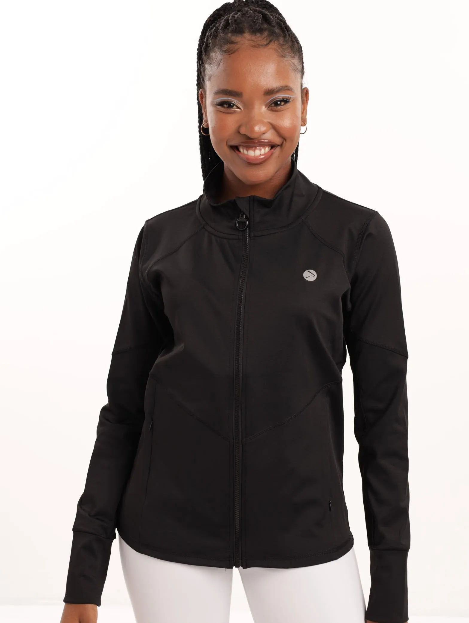 Ladies Turtle Zip Through Tech Top - Black sold by Edgars