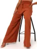 Ladies Shirred Button Detail Wideleg Pant - Rust sold by Edgars 