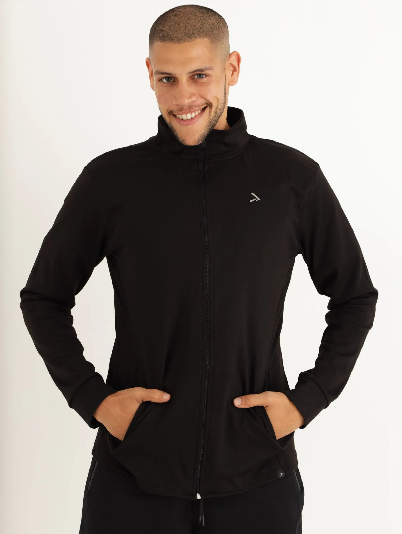 Men's Ponti Zip Thru Track Top - Black sold by Edgars