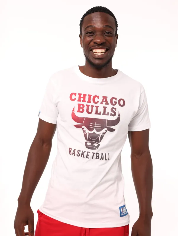 Men's Bulls Ombre Print Tee- White sold by Edgars 
