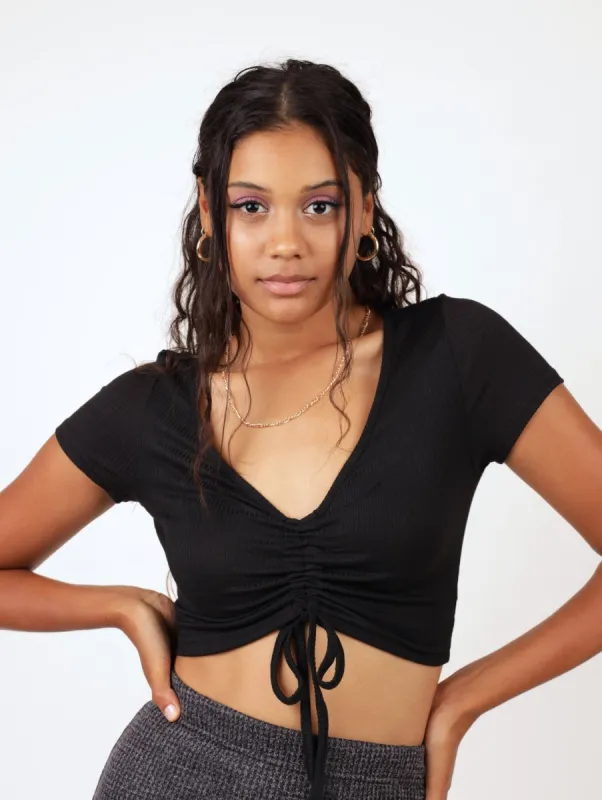 Ladies Rib Tee - Black sold by Edgars 