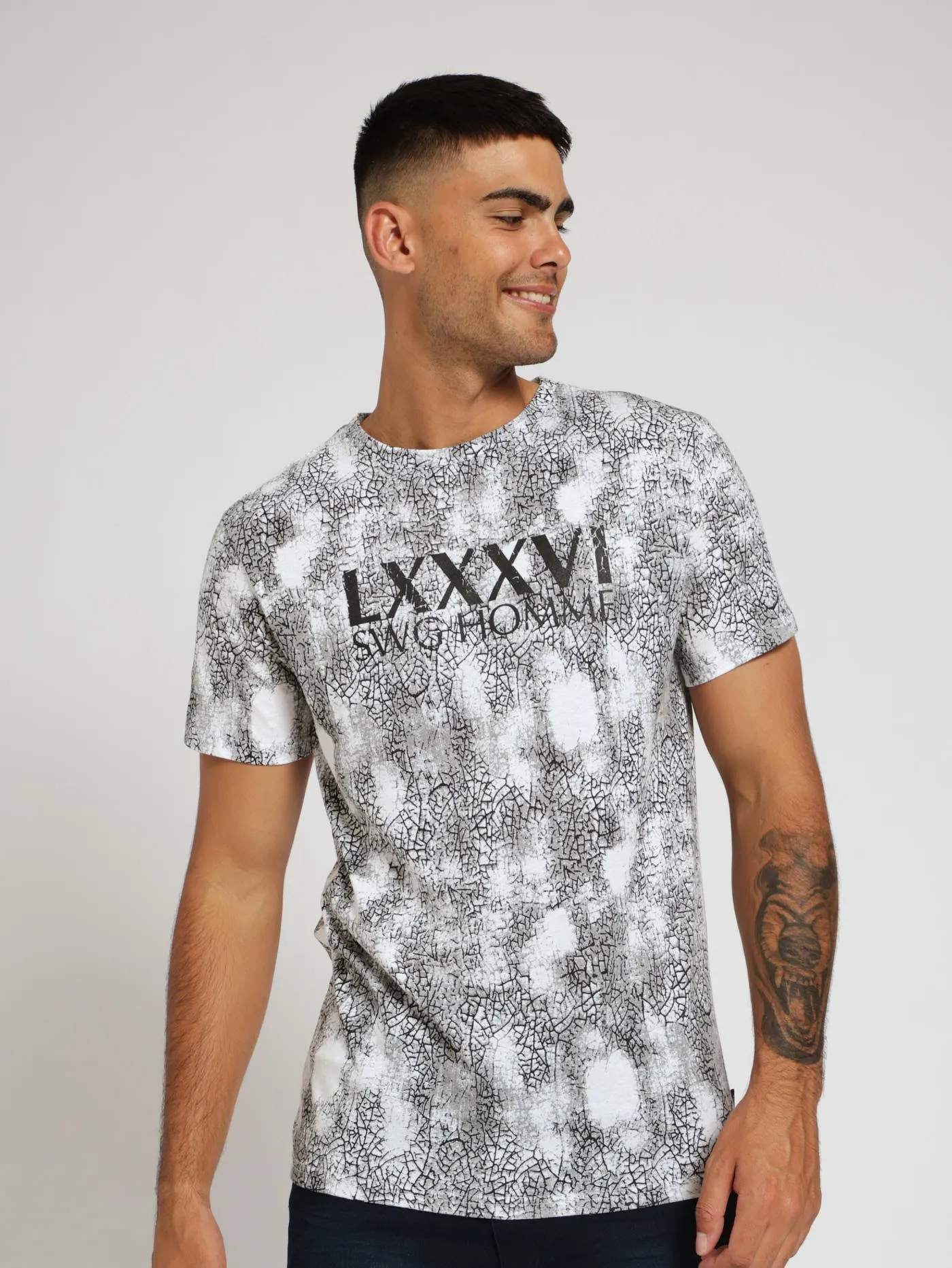 Rotary Cracked Tee - White/Black sold by Edgars product image thumbnail 2