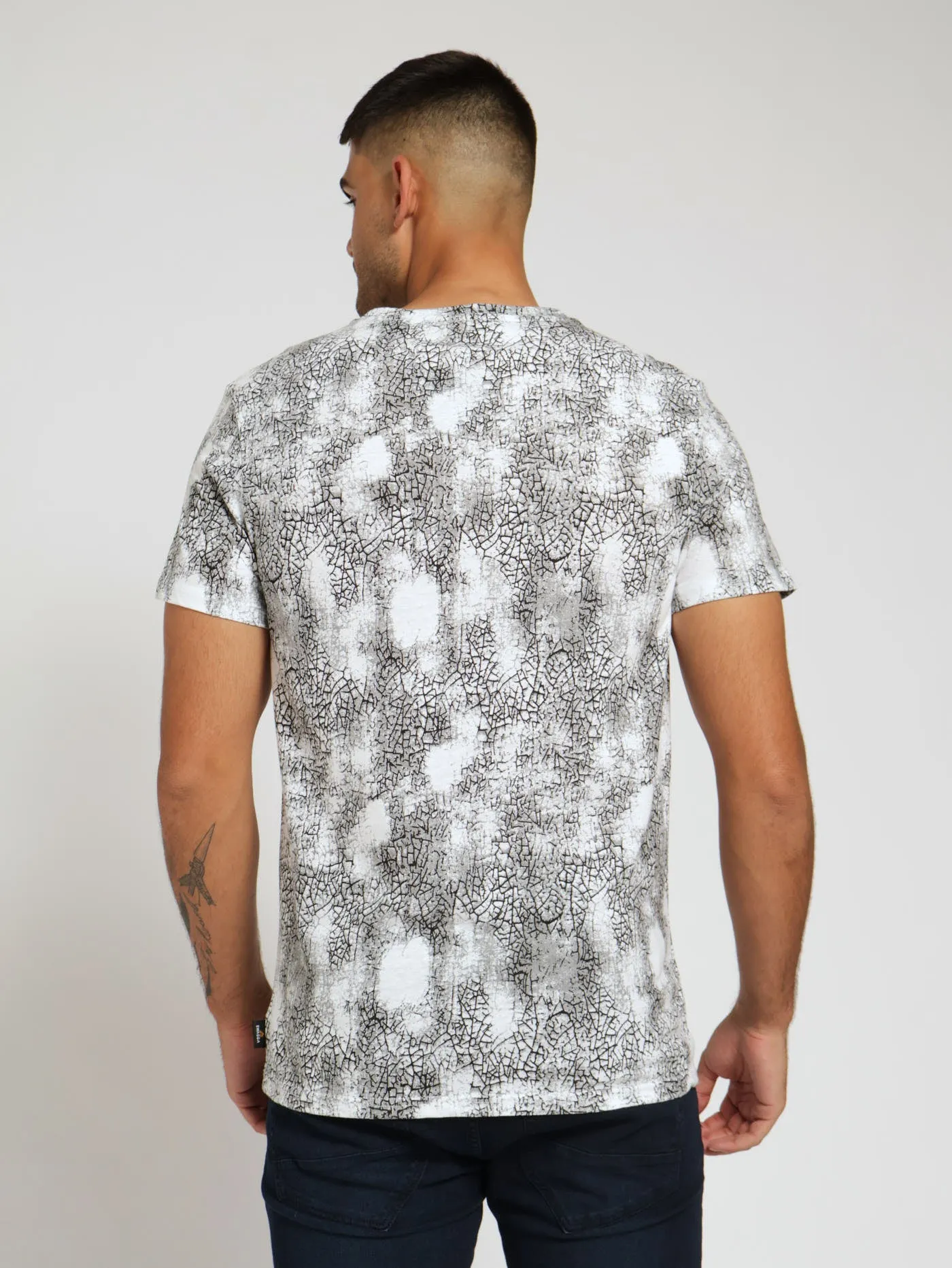 Rotary Cracked Tee - White/Black sold by Edgars product image thumbnail 3