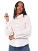 Ladies Slim Fit Button Detail Shirt - White sold by Edgars 