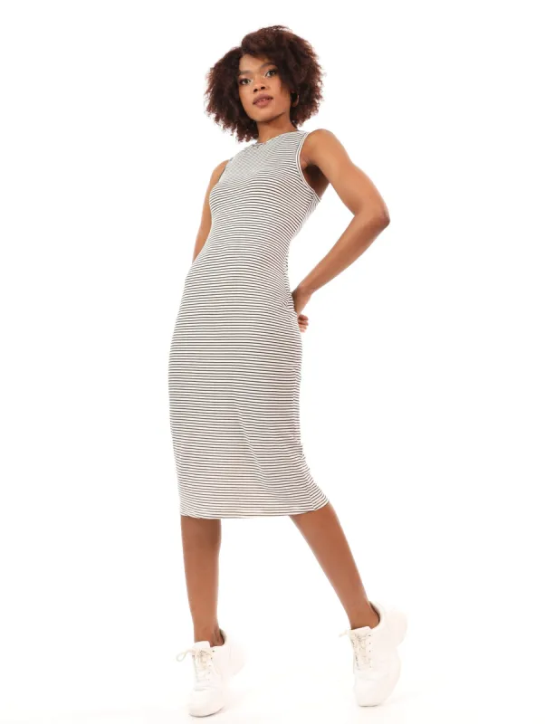 Ladies Stripe Tube Dress - White/Black sold by Edgars 