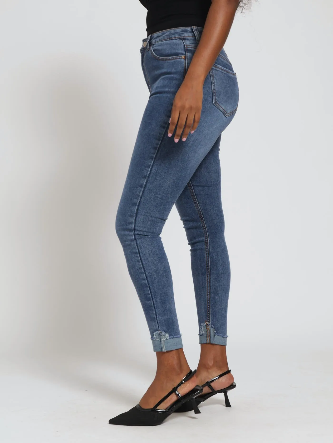 Turnup Skinny Jean - Dark Stonewash sold by Edgars product image thumbnail 2
