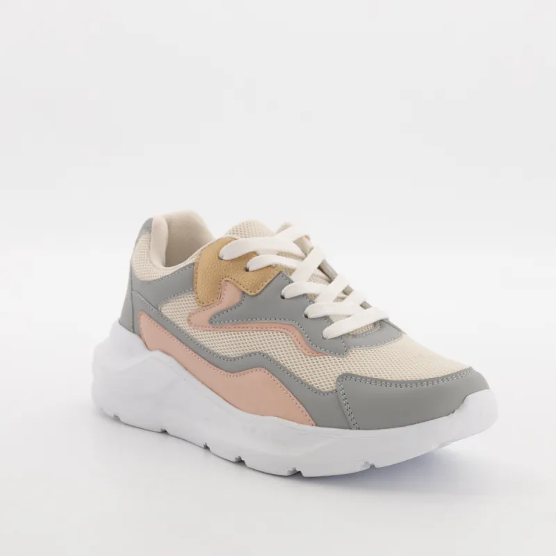 Ladies Neutral Chunky Sneaker sold by Edgars 