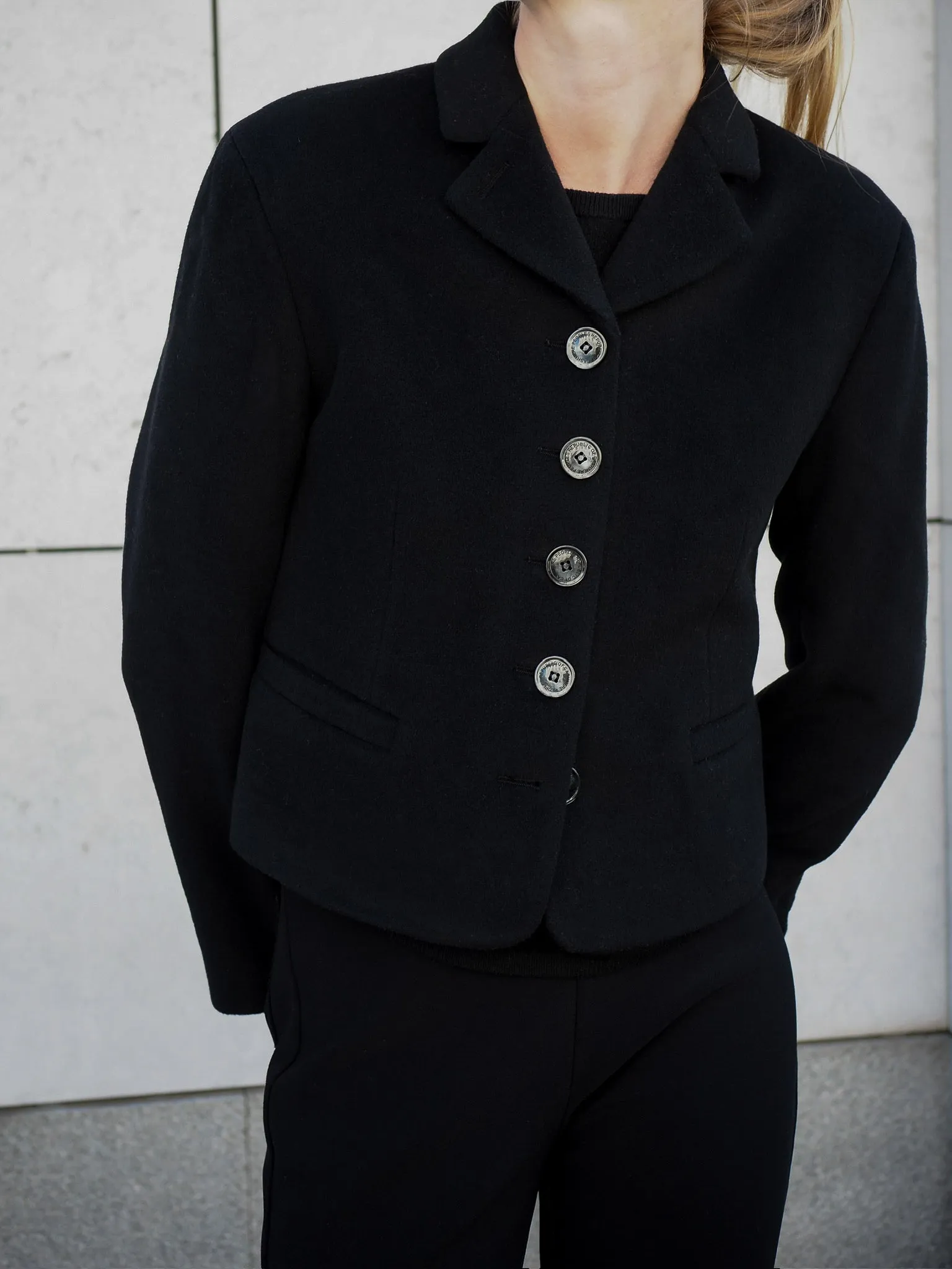Women's Short Blazer - Black sold by People’s Republic of Cashmere product image thumbnail 4