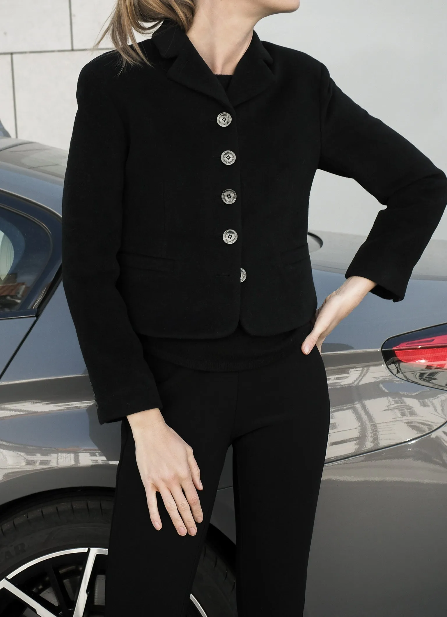 Women's Short Blazer - Black sold by People’s Republic of Cashmere product image thumbnail 3