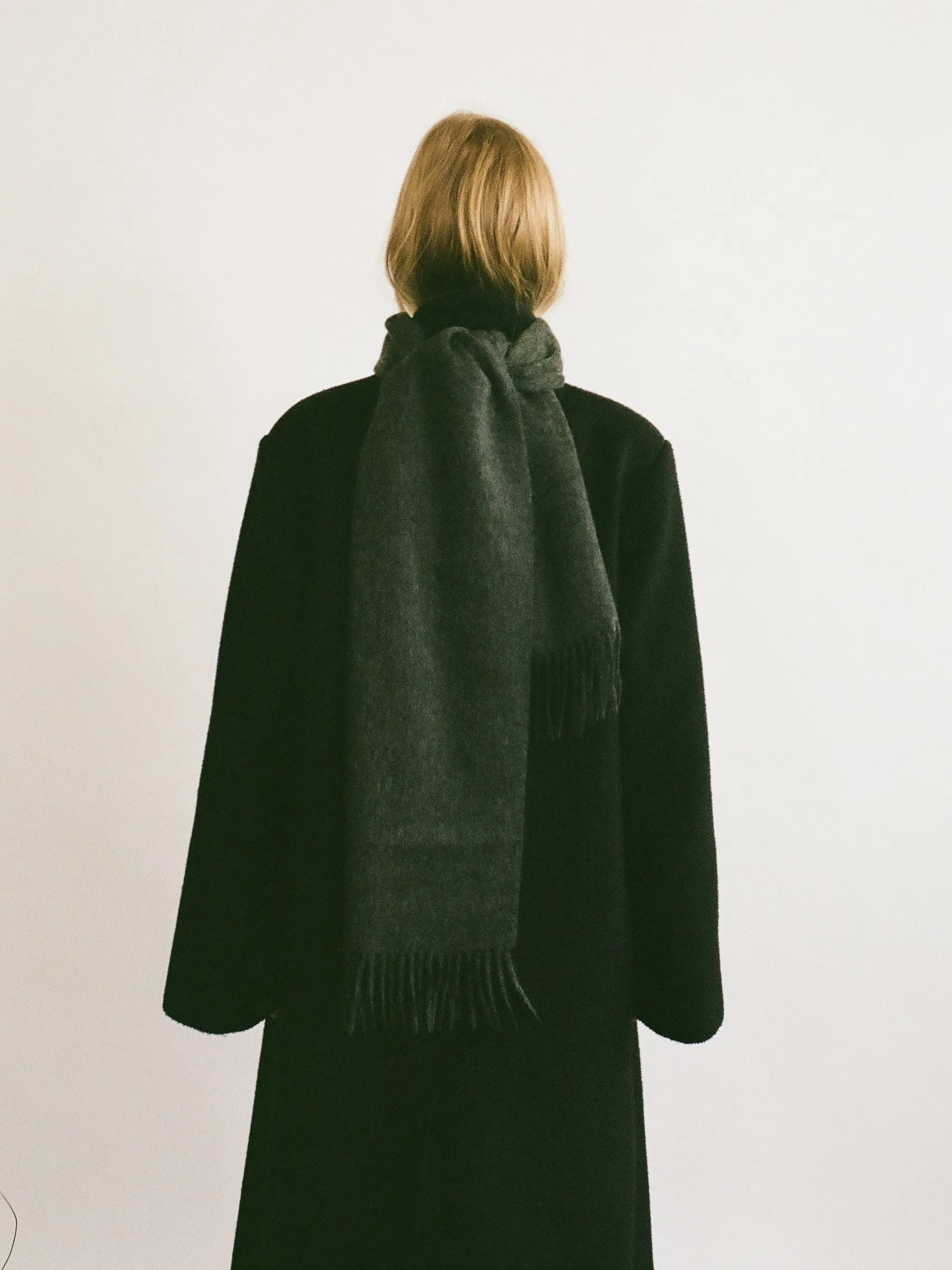 Cashmere Woven Scarf - Dark Grey sold by People’s Republic of Cashmere product image thumbnail 2