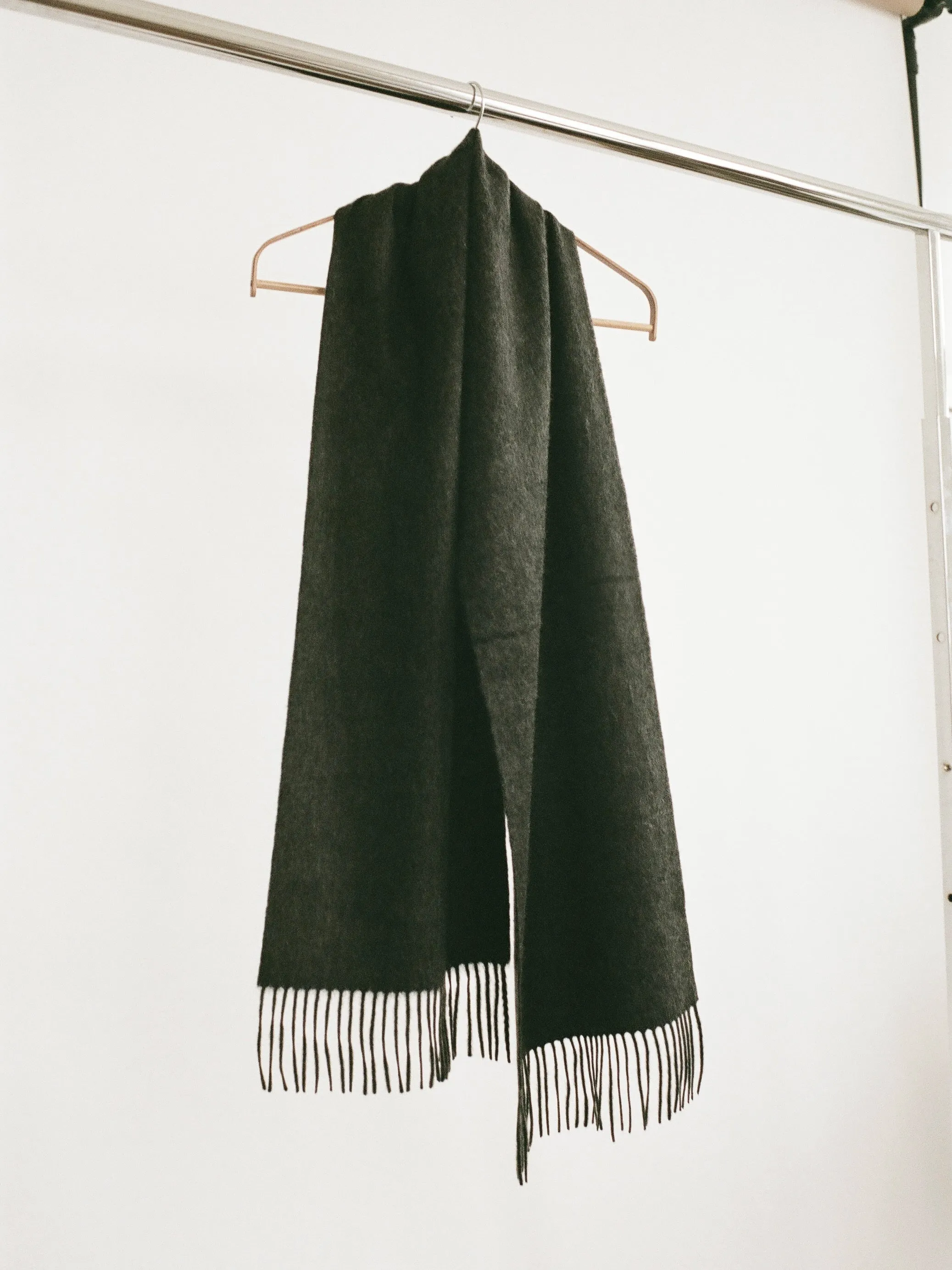 Cashmere Woven Scarf - Dark Grey sold by People’s Republic of Cashmere