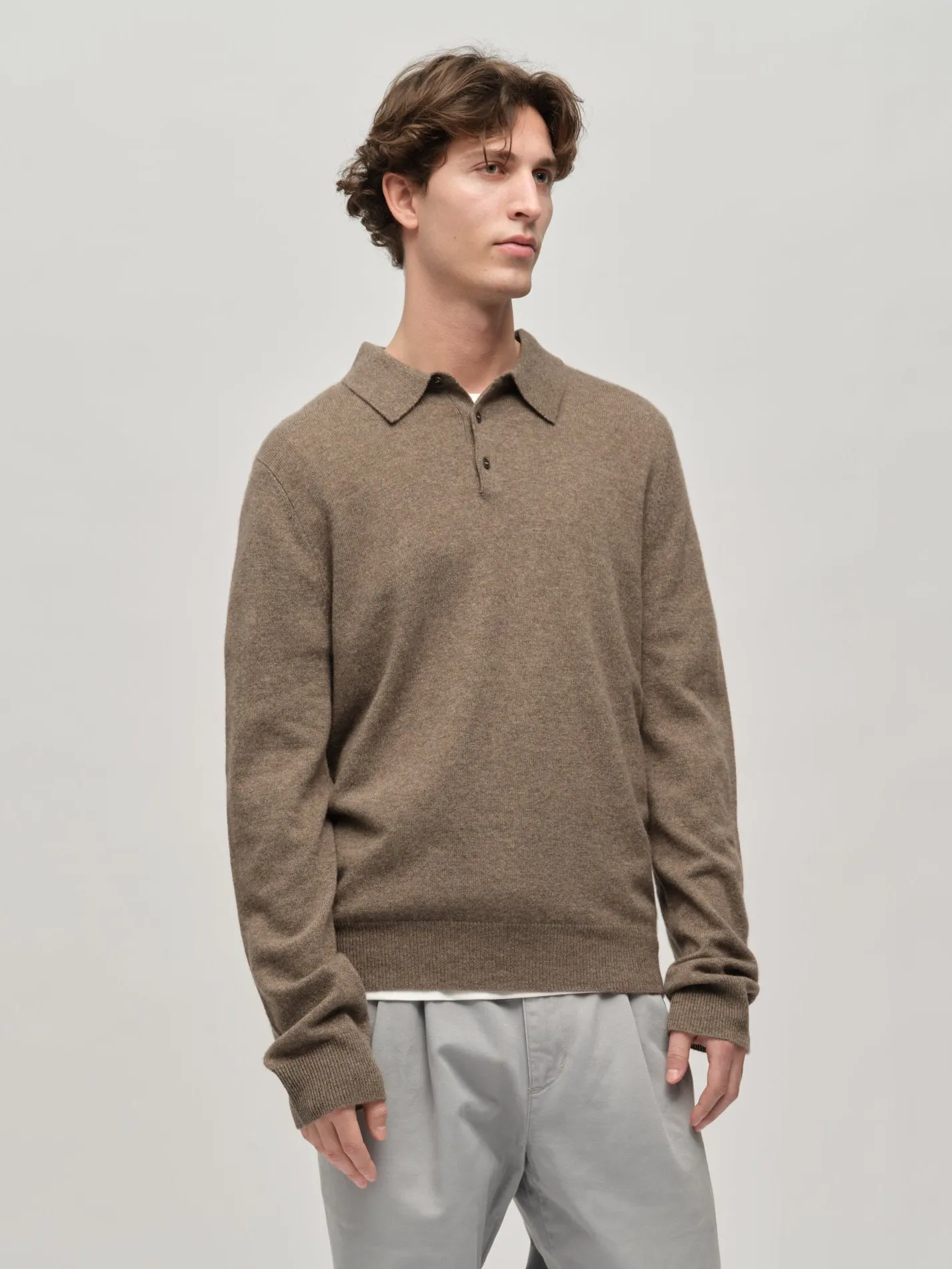 Original Polo - Truffle sold by People’s Republic of Cashmere product image thumbnail 4