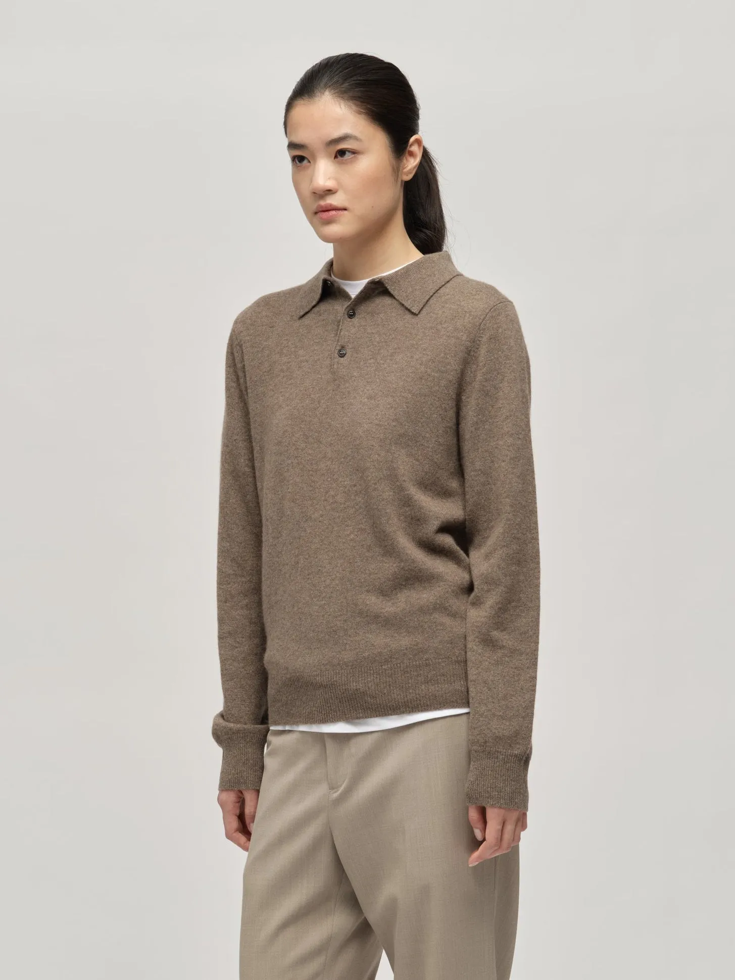 Original Polo - Truffle sold by People’s Republic of Cashmere product image thumbnail 2