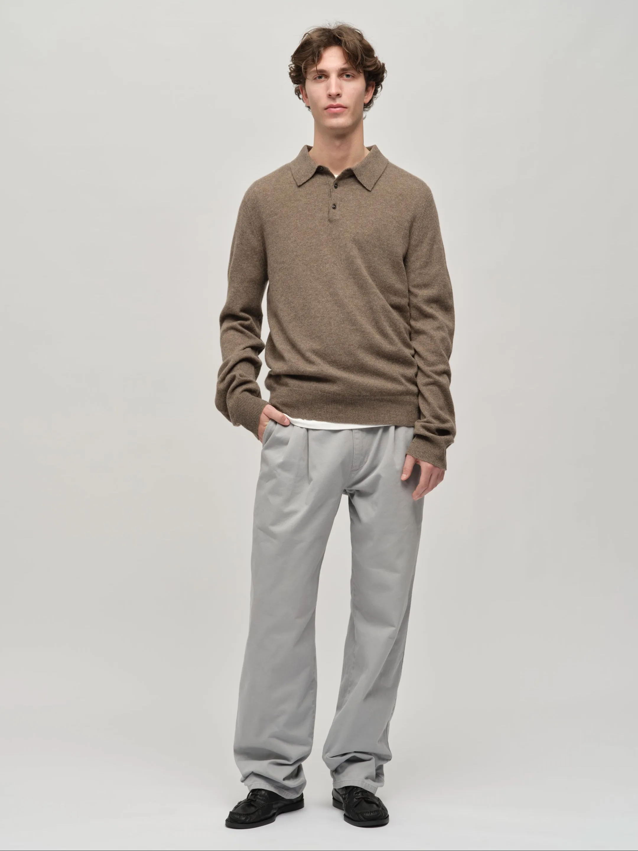 Original Polo - Truffle sold by People’s Republic of Cashmere product image thumbnail 3
