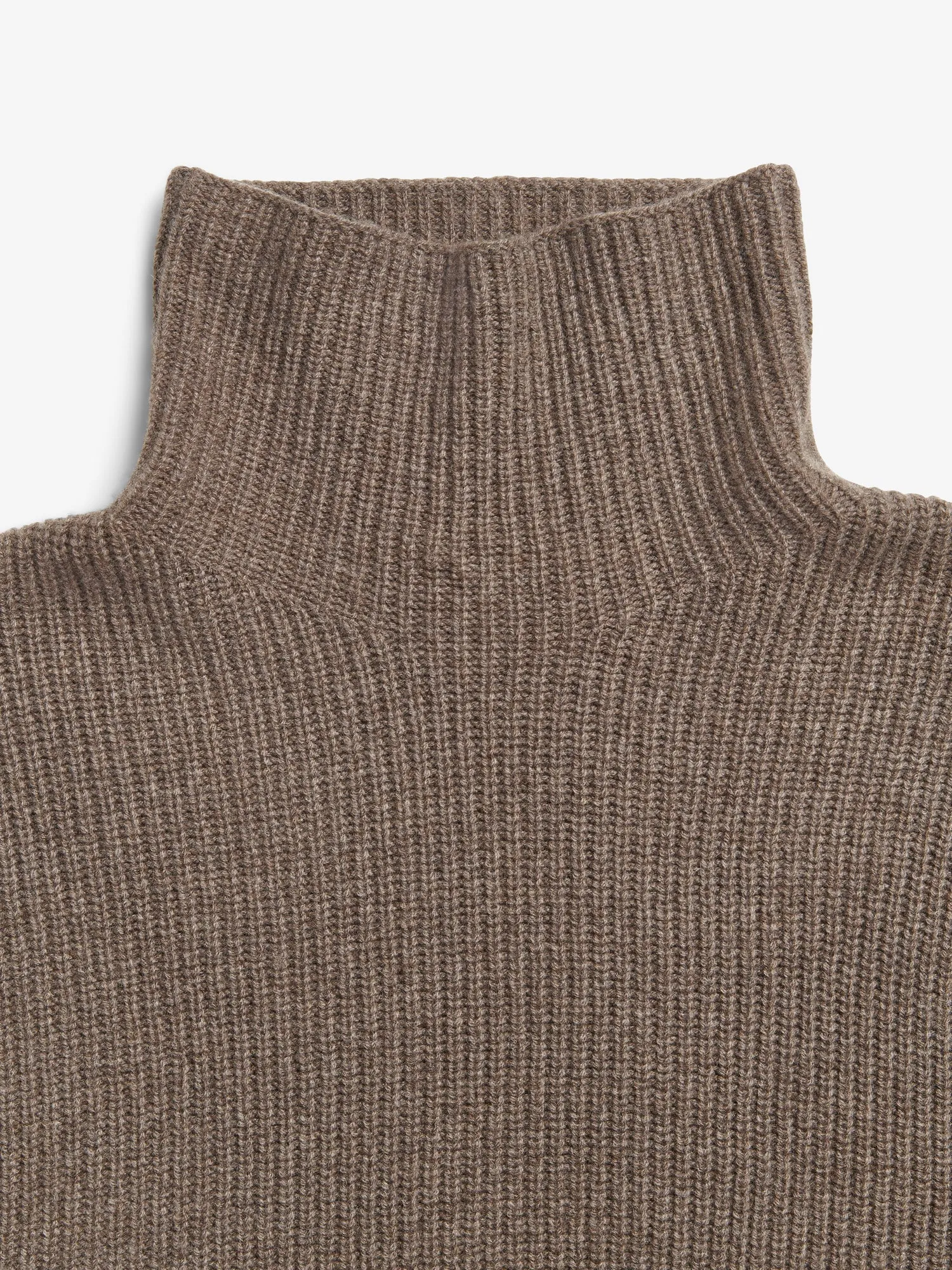 Premium Ribbed Turtleneck - Truffle sold by People’s Republic of Cashmere product image thumbnail 4