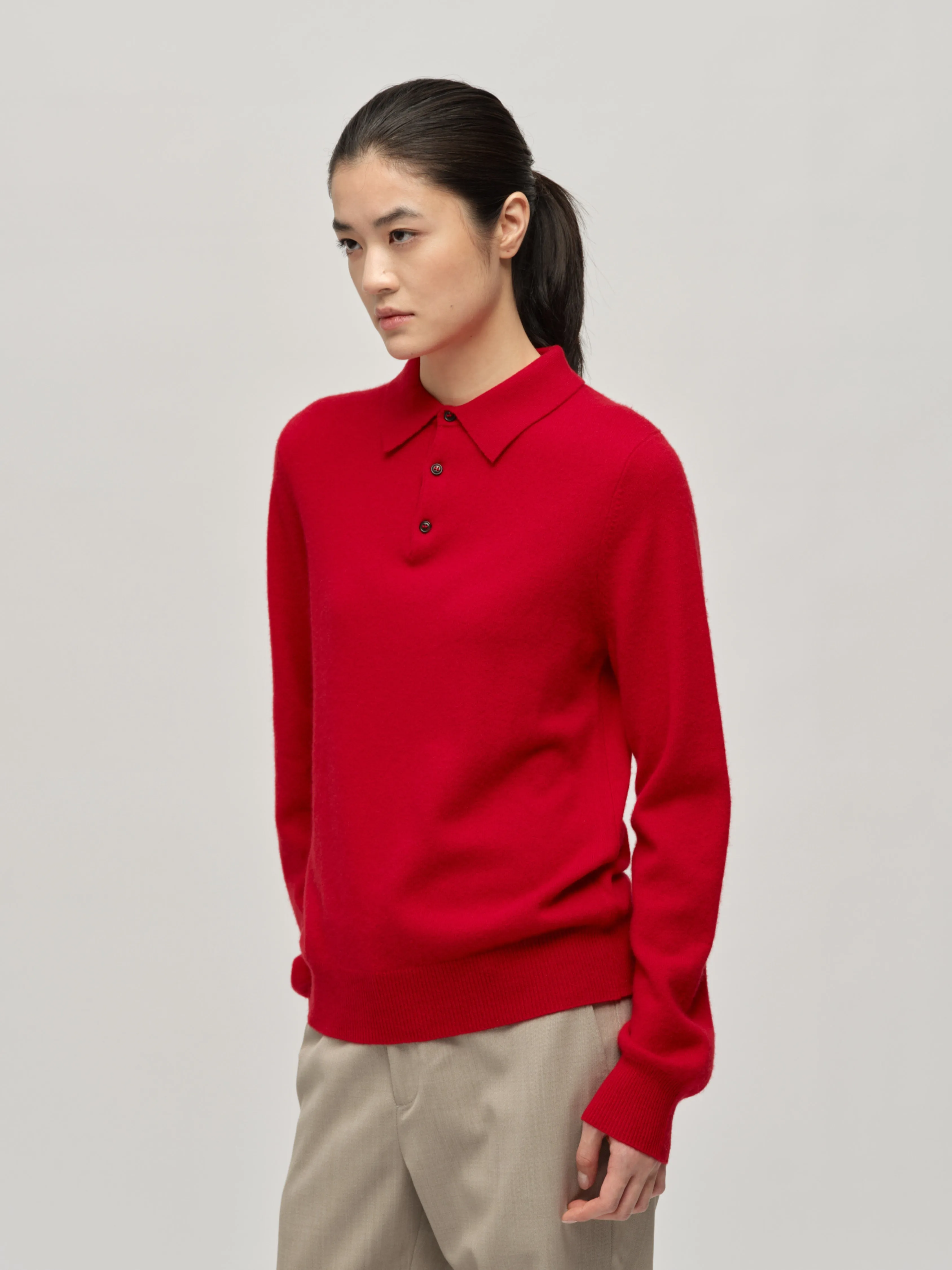 Original Polo - Red sold by People’s Republic of Cashmere product image thumbnail 2
