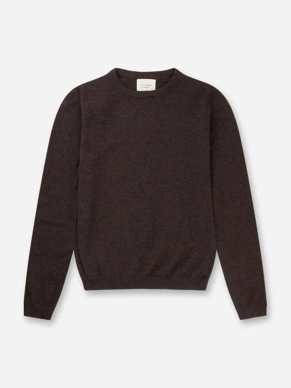 Women's Fitted Roundneck - Black Truffle made by People’s Republic of Cashmere