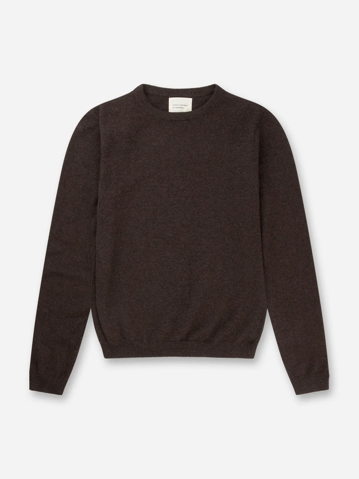Women's Fitted Roundneck - Black Truffle sold by People’s Republic of Cashmere