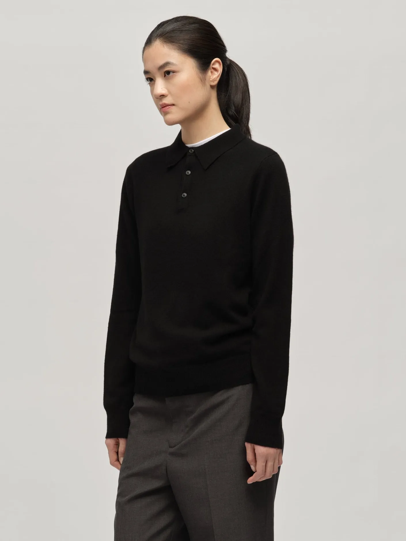 Original Polo - Black sold by People’s Republic of Cashmere product image thumbnail 3