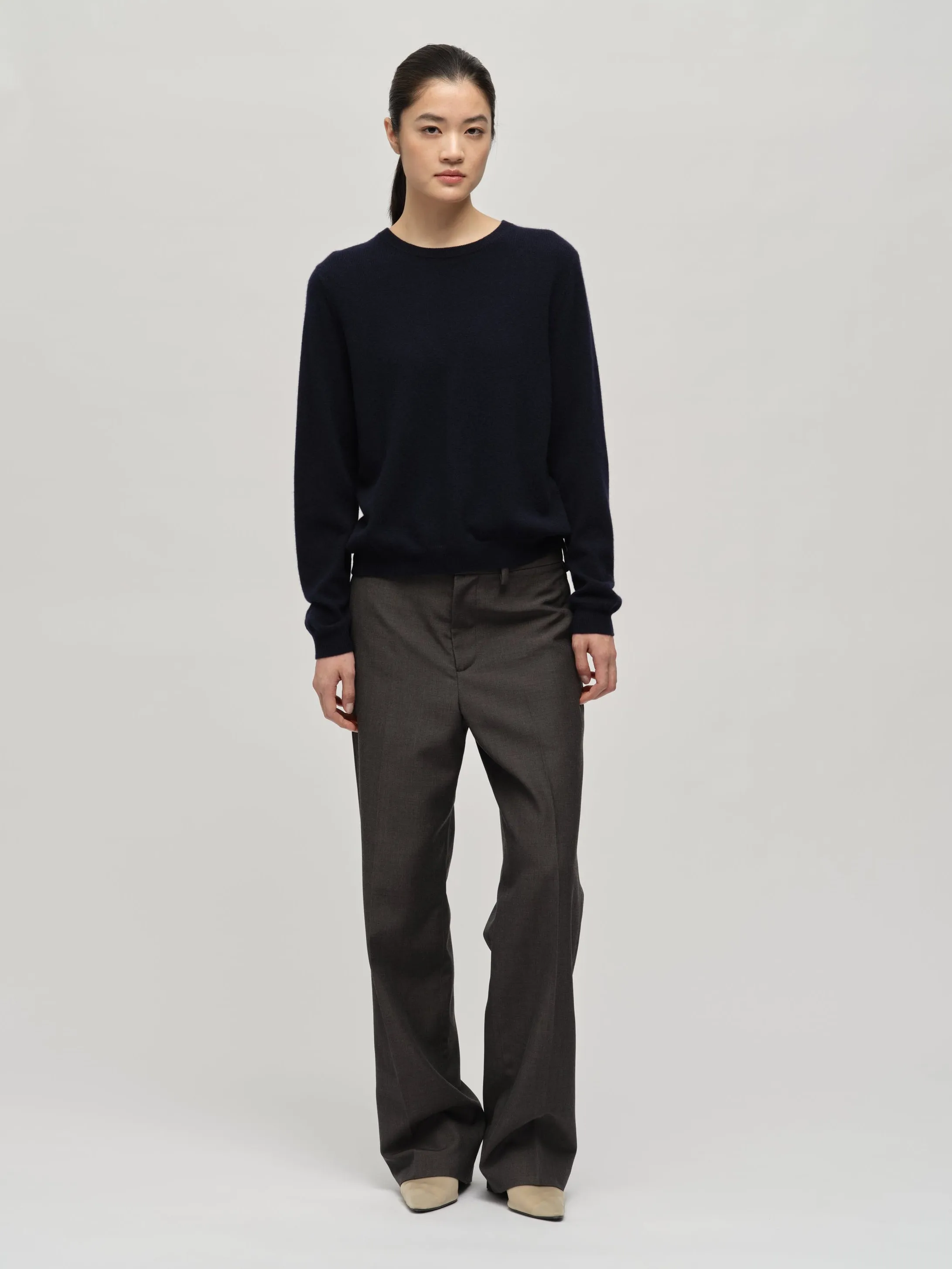 Women's Classic Roundneck - Navy Blue sold by People’s Republic of Cashmere