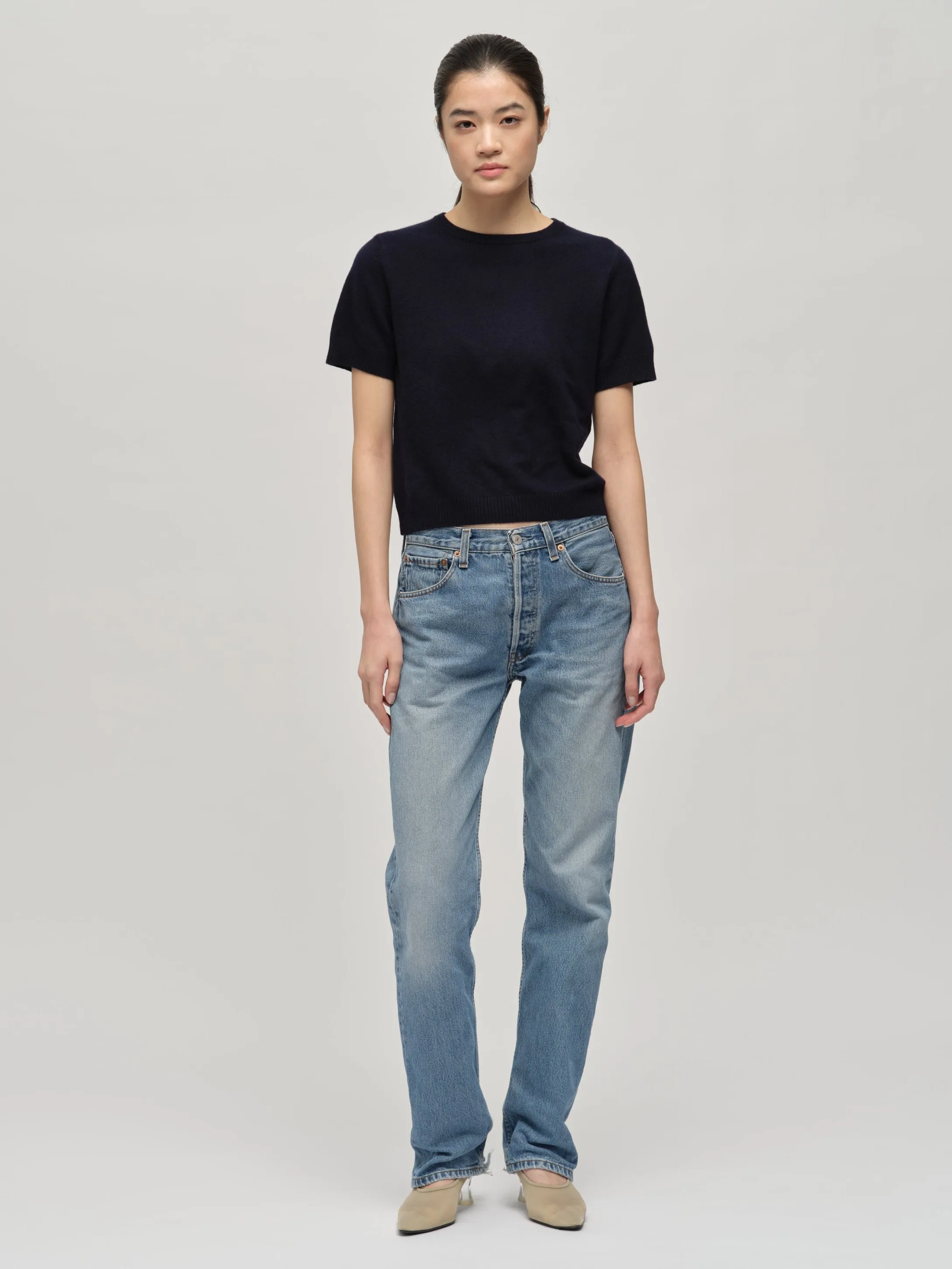 Women's Blouse - Navy Blue sold by People’s Republic of Cashmere