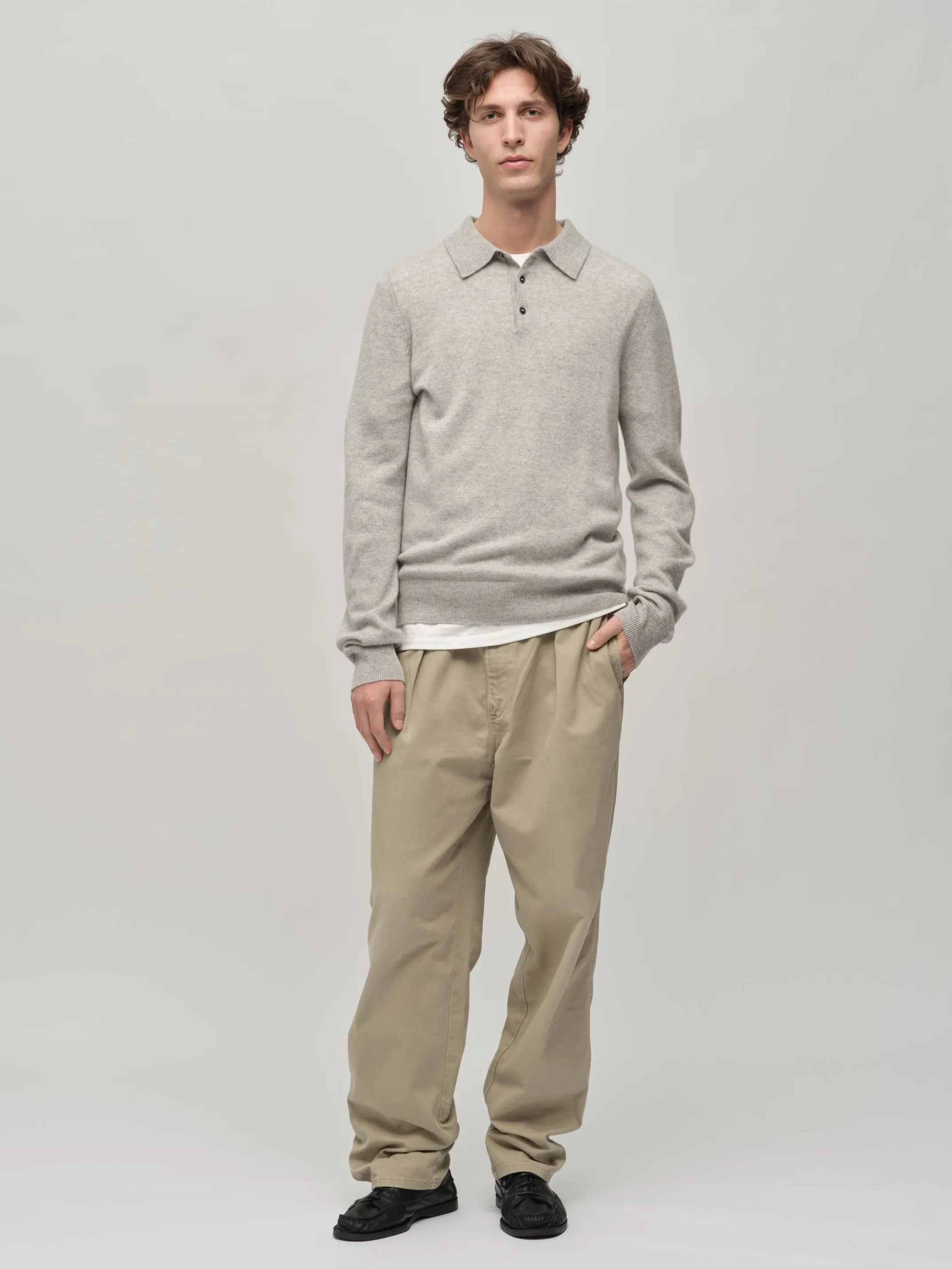 Original Polo - Ash Grey sold by People’s Republic of Cashmere product image thumbnail 3