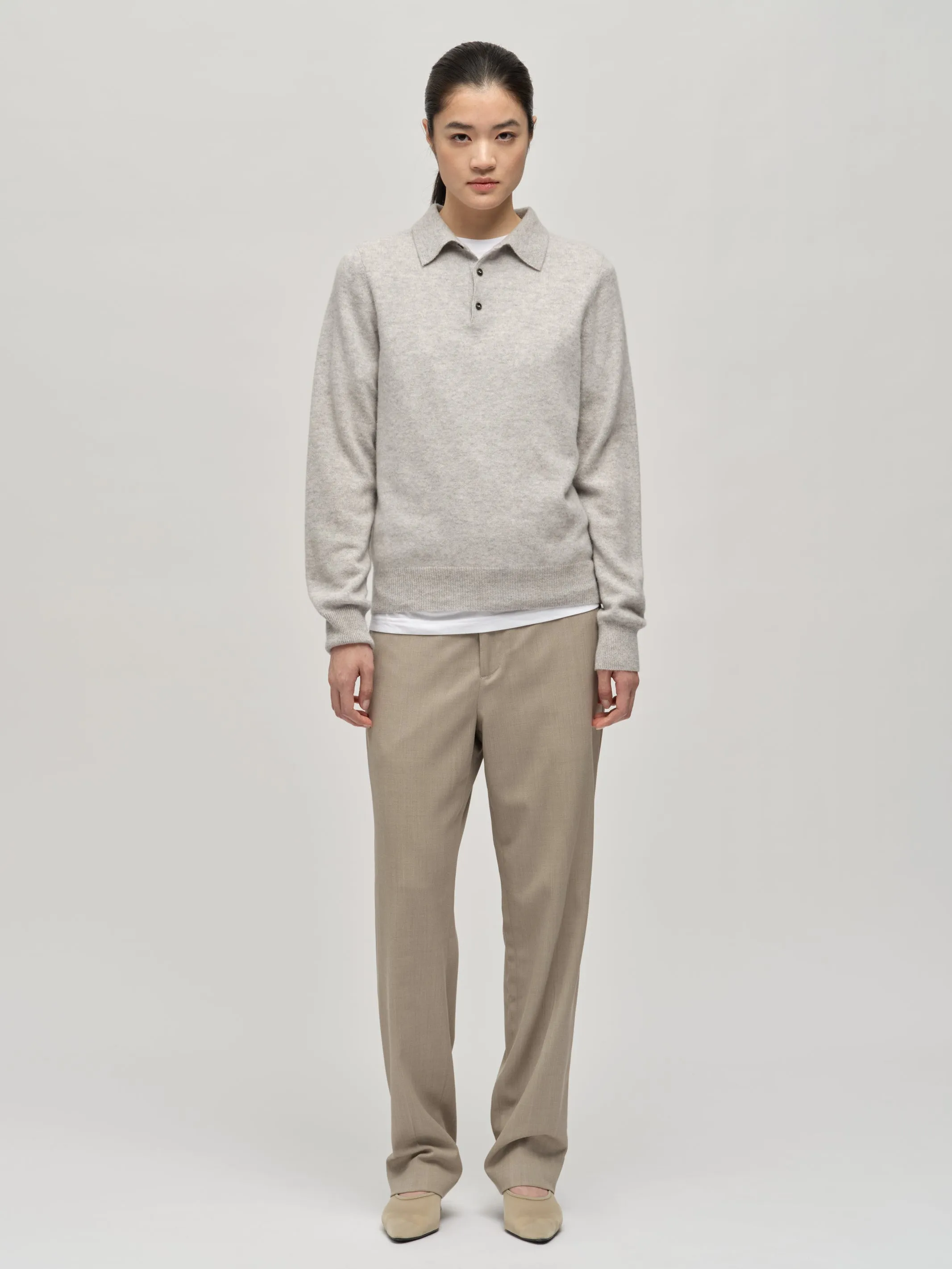 Original Polo - Ash Grey sold by People’s Republic of Cashmere