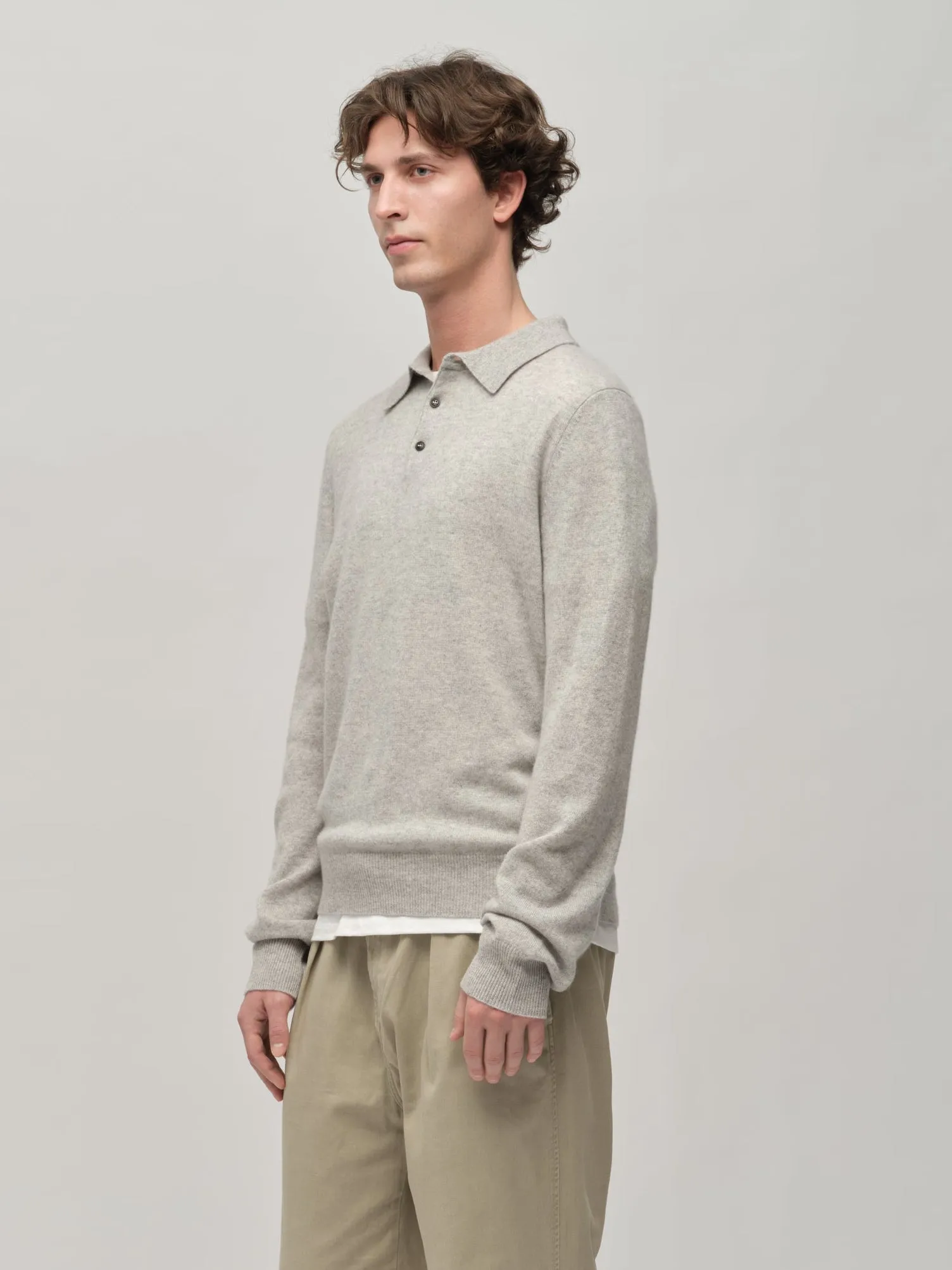 Original Polo - Ash Grey sold by People’s Republic of Cashmere product image thumbnail 4