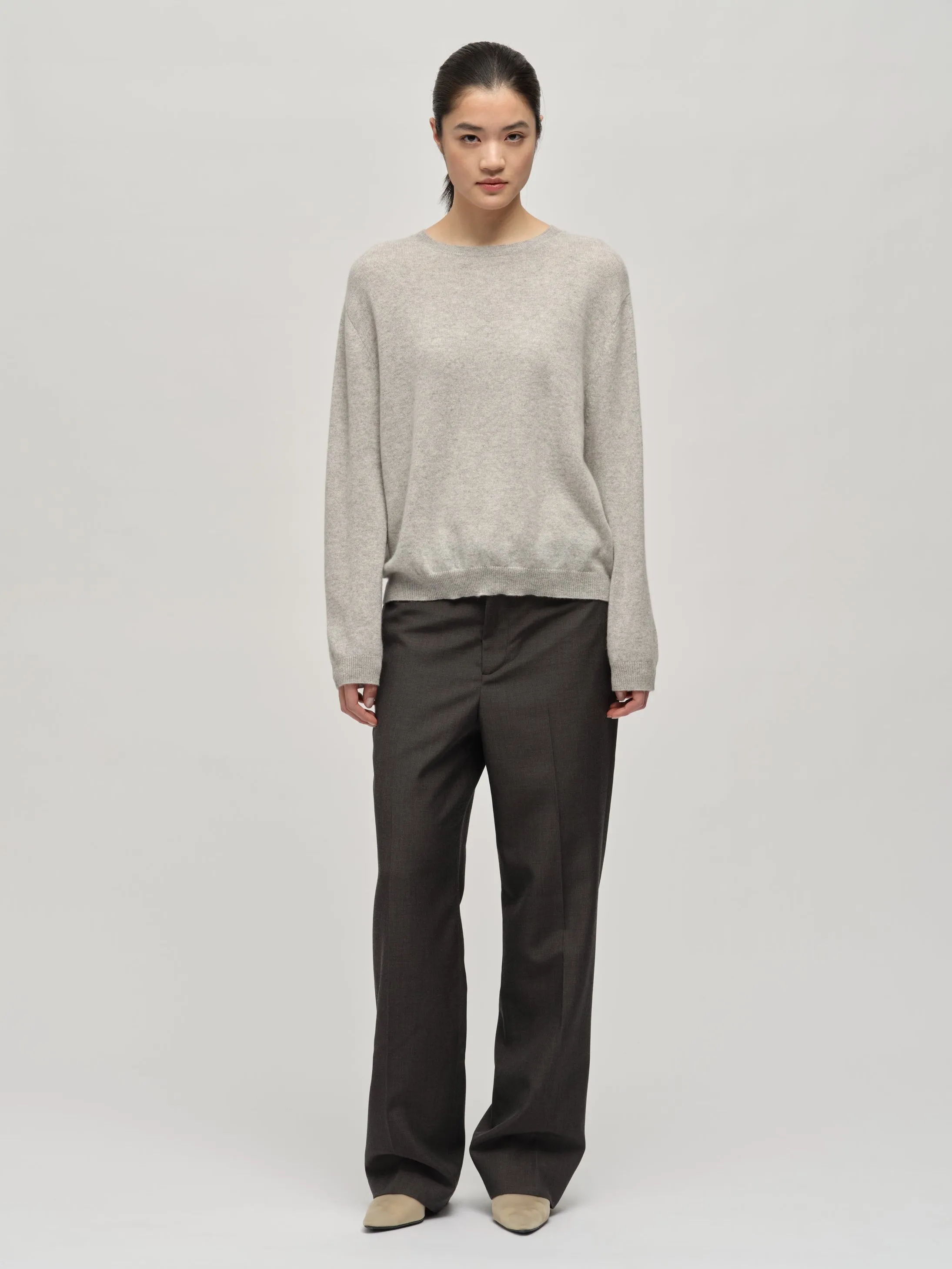 Women's Oversized Roundneck - Ash Grey sold by People’s Republic of Cashmere