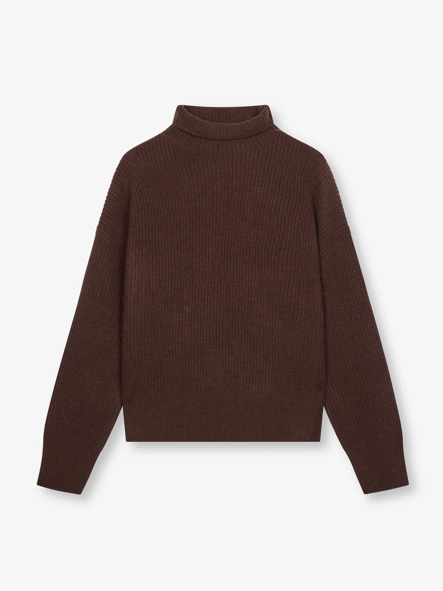 Premium Ribbed Turtleneck - Dark Brown sold by People’s Republic of Cashmere product image thumbnail 3