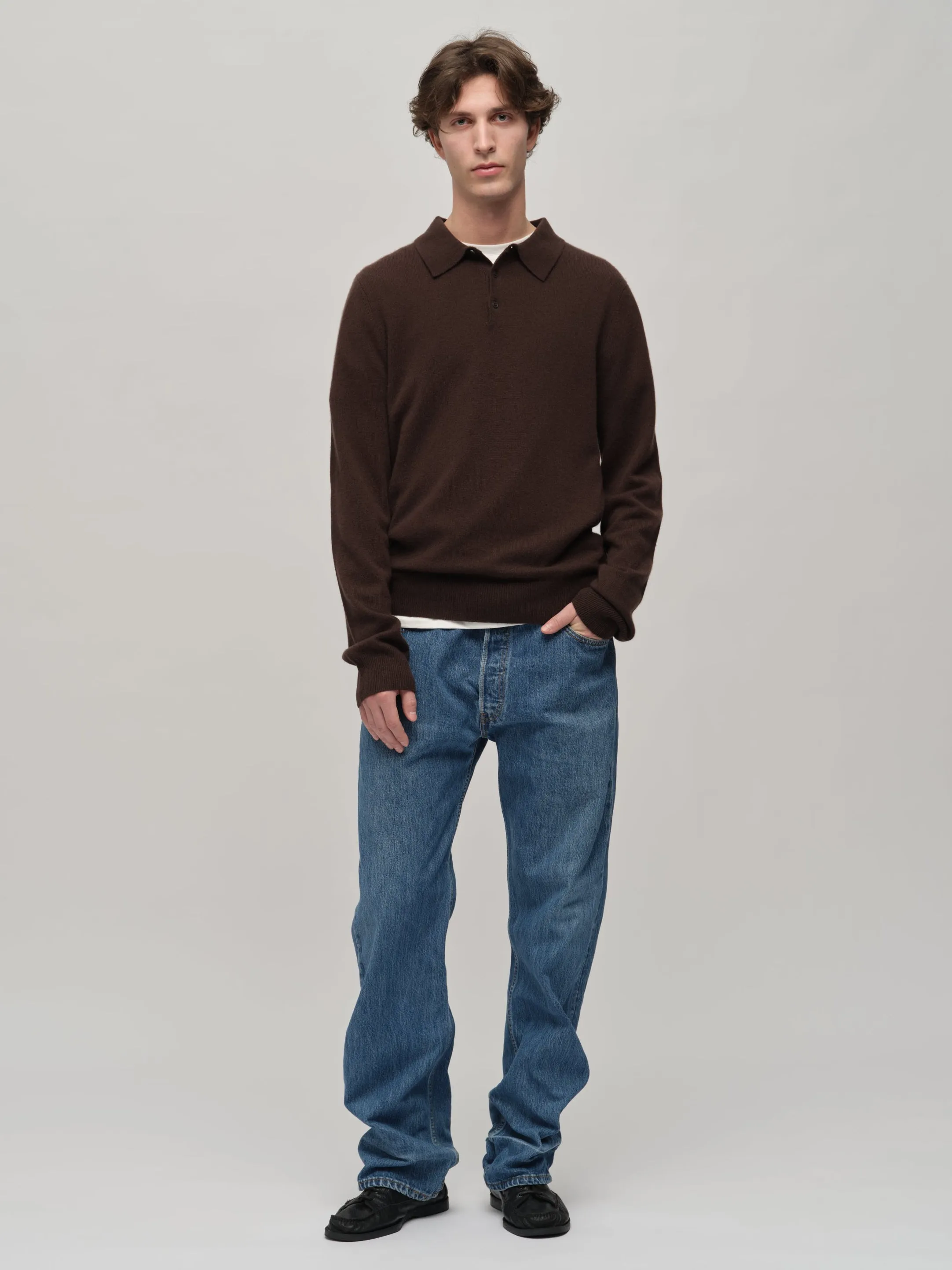 Original Polo - Dark Brown sold by People’s Republic of Cashmere