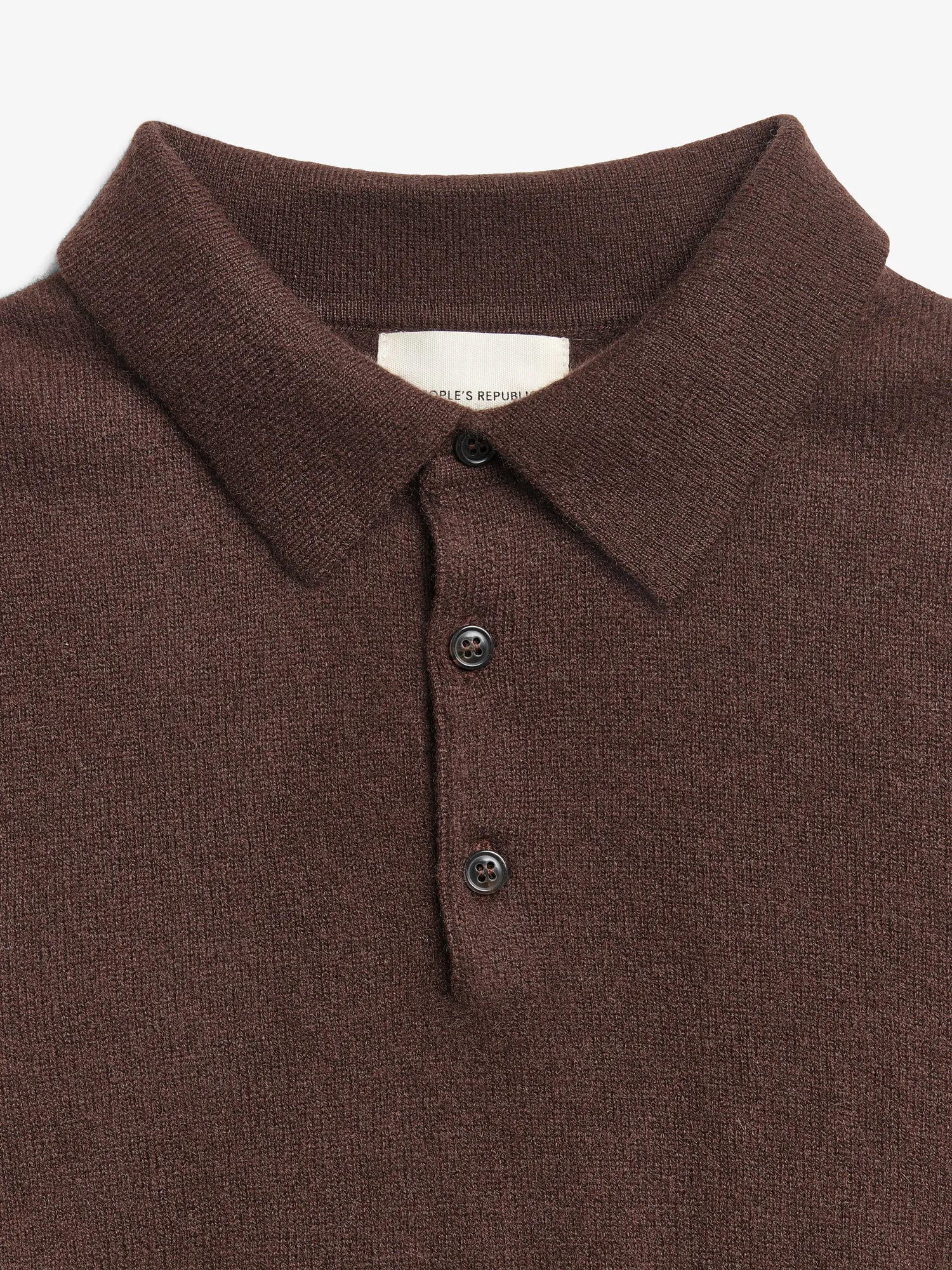 Original Polo - Dark Brown sold by People’s Republic of Cashmere product image thumbnail 4