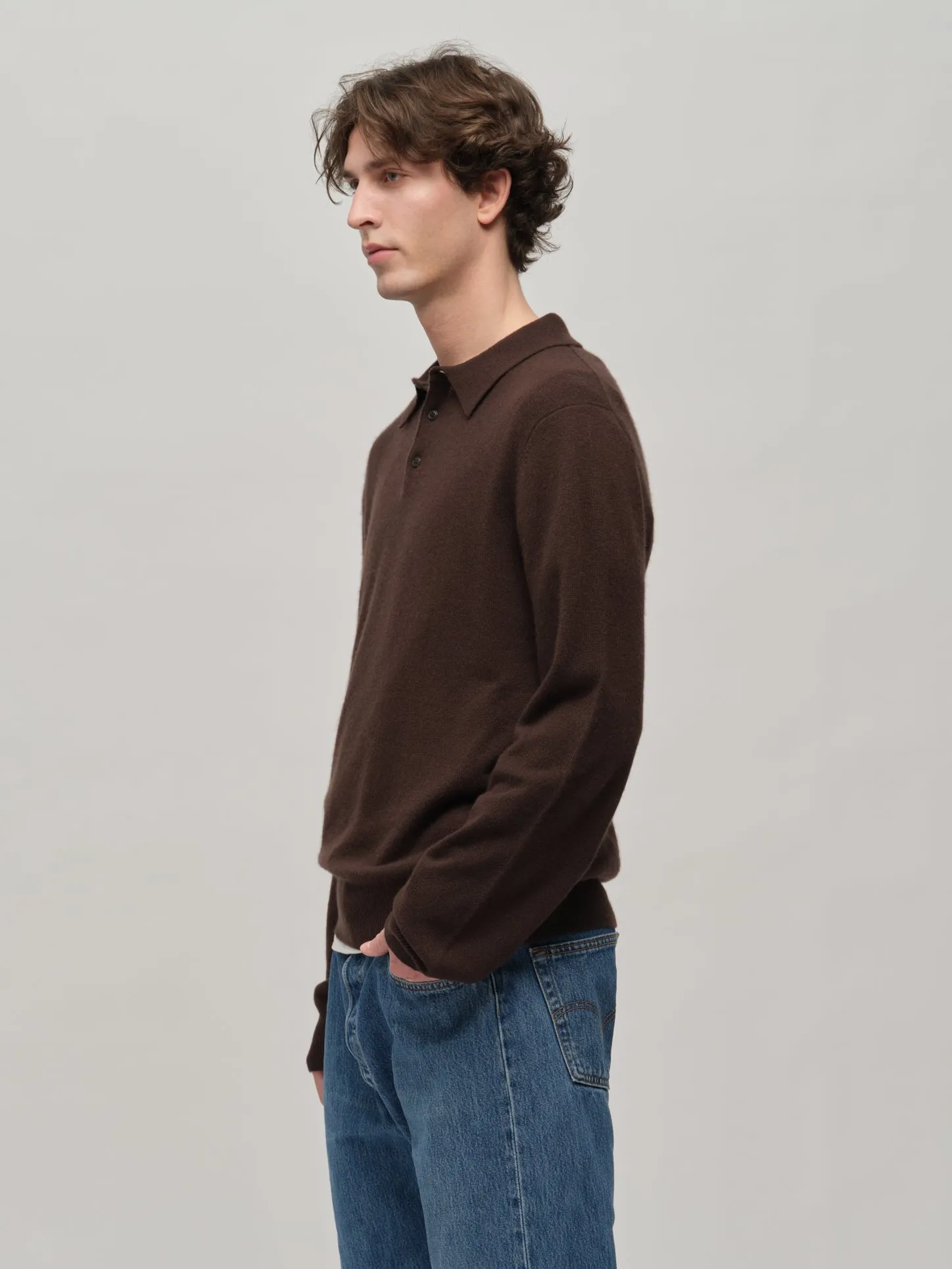 Original Polo - Dark Brown sold by People’s Republic of Cashmere product image thumbnail 2