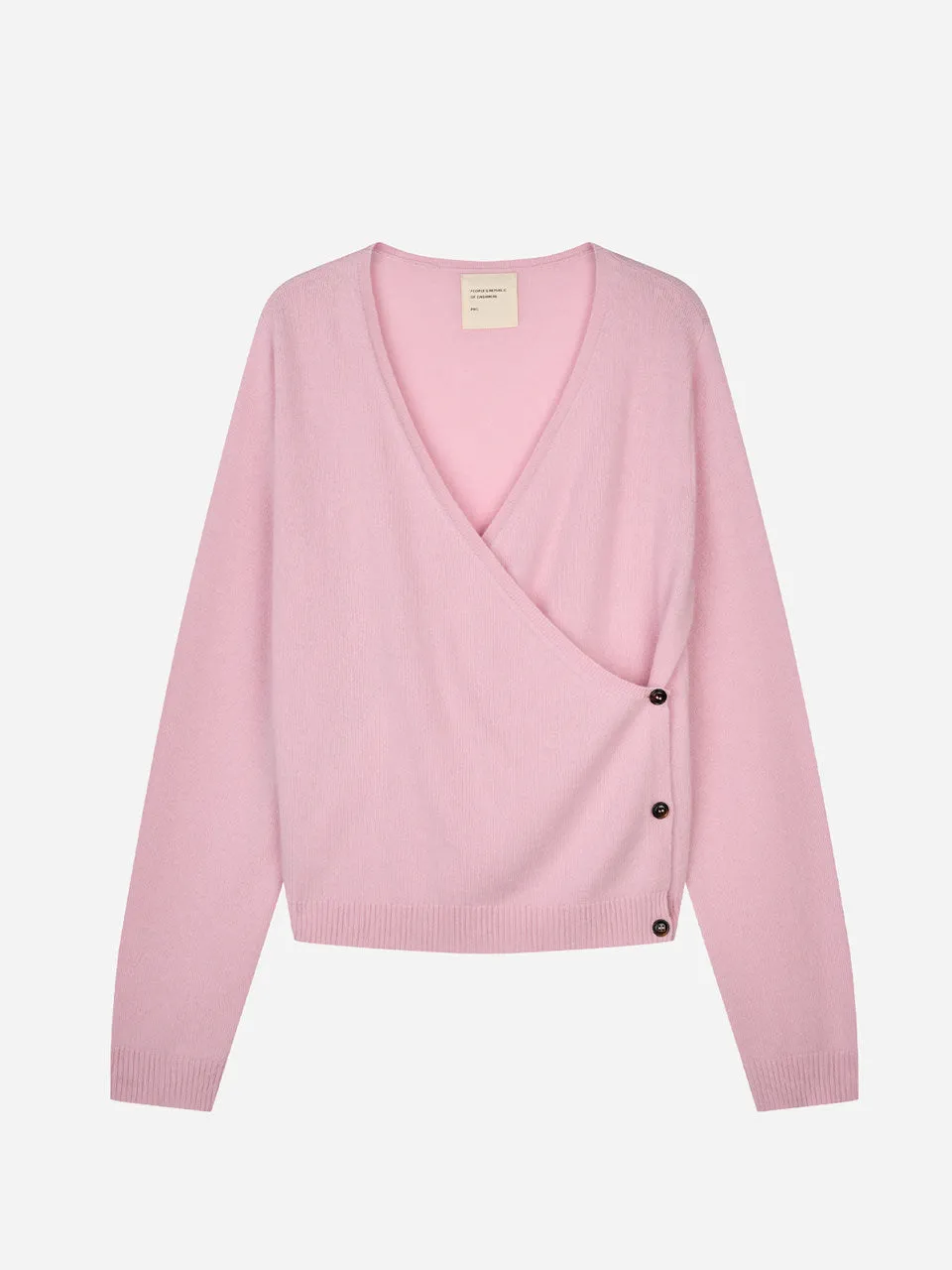 Women's French Cardigan - Light Pink sold by People’s Republic of Cashmere